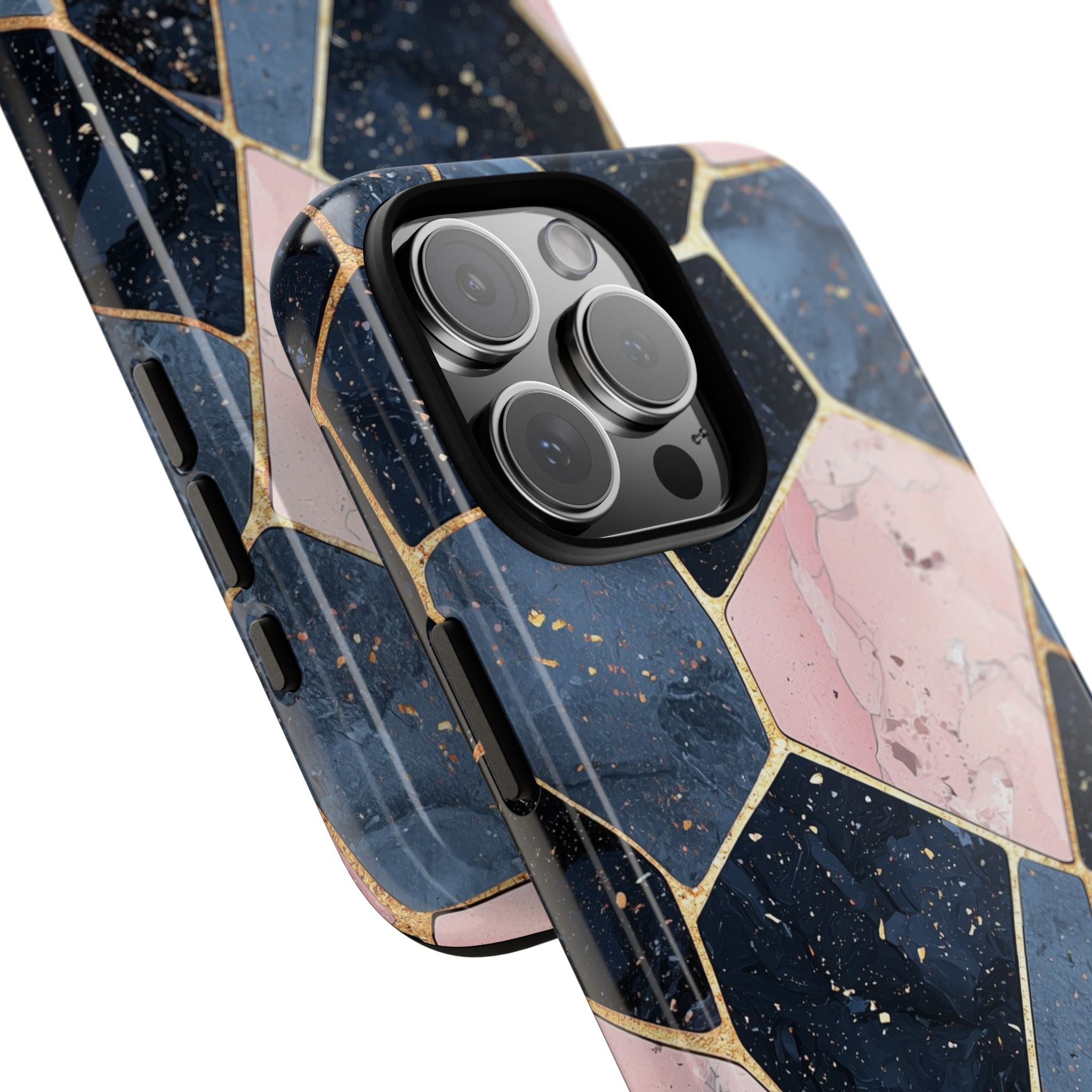 Golden Mosaic iPhone 16 Pro Max Skal - Tough