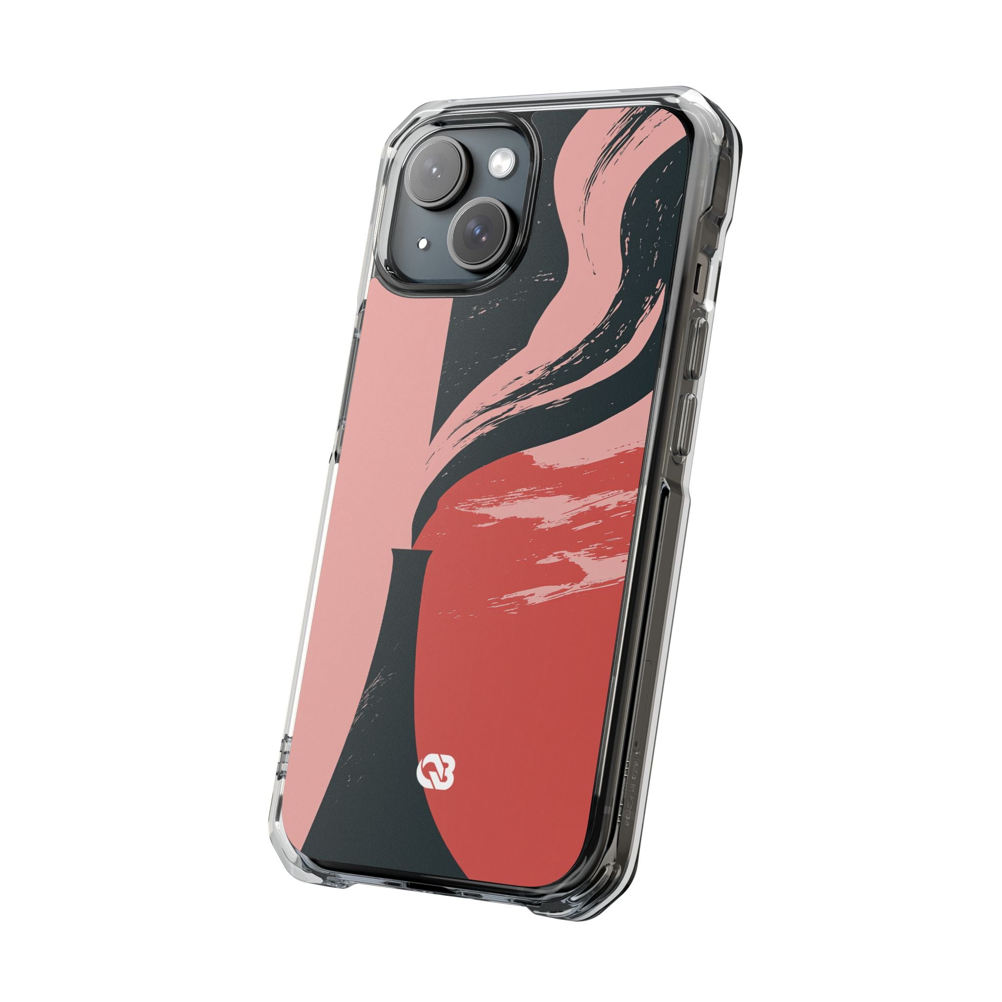 Pink Impact MagSafe Phone Case for iPhone - Cinder Rose Plume