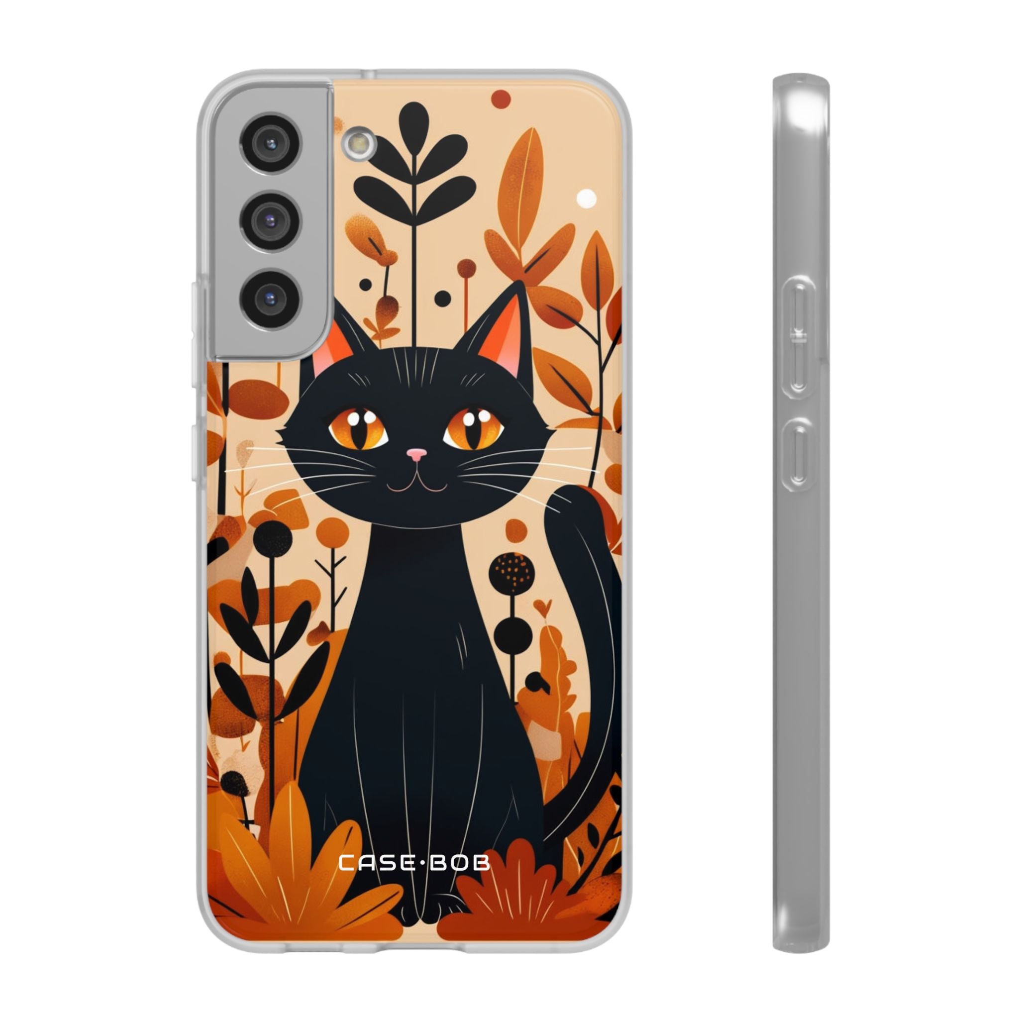 Black Cat Glow Samsung S22 Plus Case - Soft