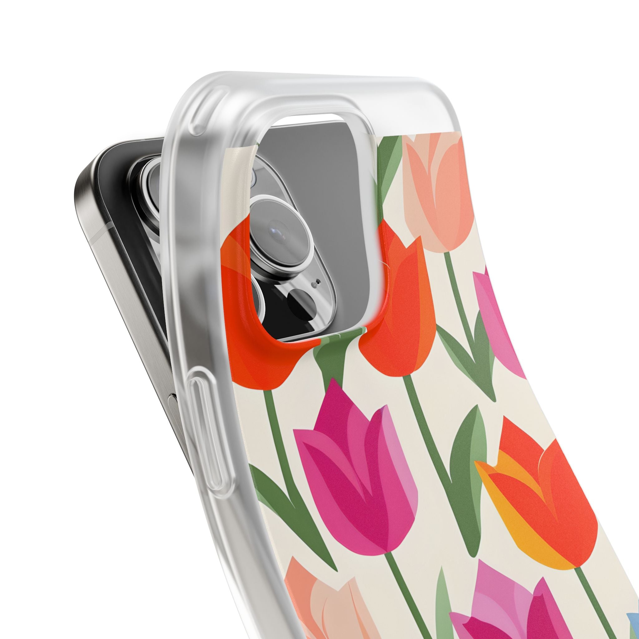 Vibrant Petal Grid · Soft Phone Case for iPhone