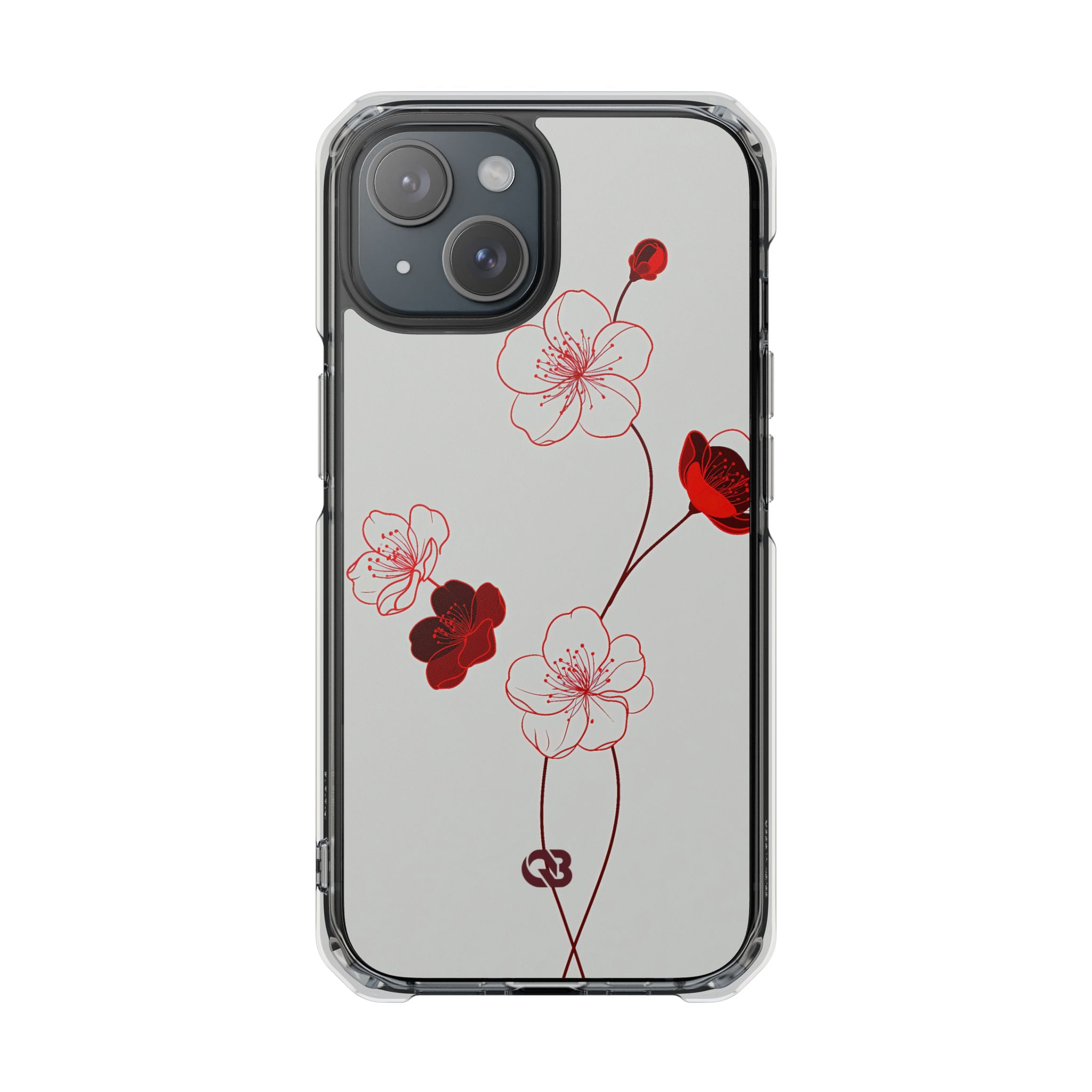 Red Impact MagSafe Phone Case for iPhone - Kyoto Ember Bloom