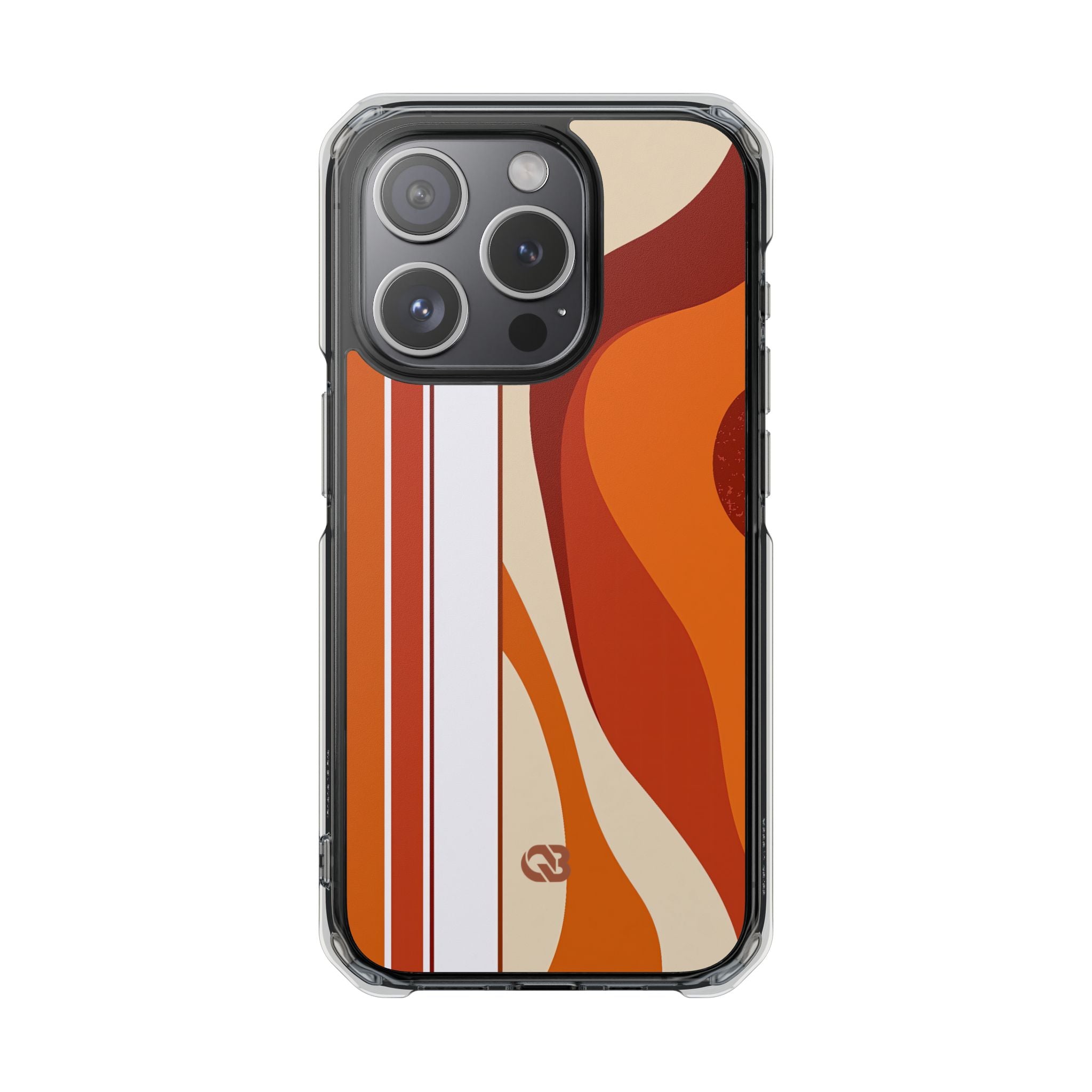 Orange Impact MagSafe Phone Case for iPhone - Terracotta Metro Line