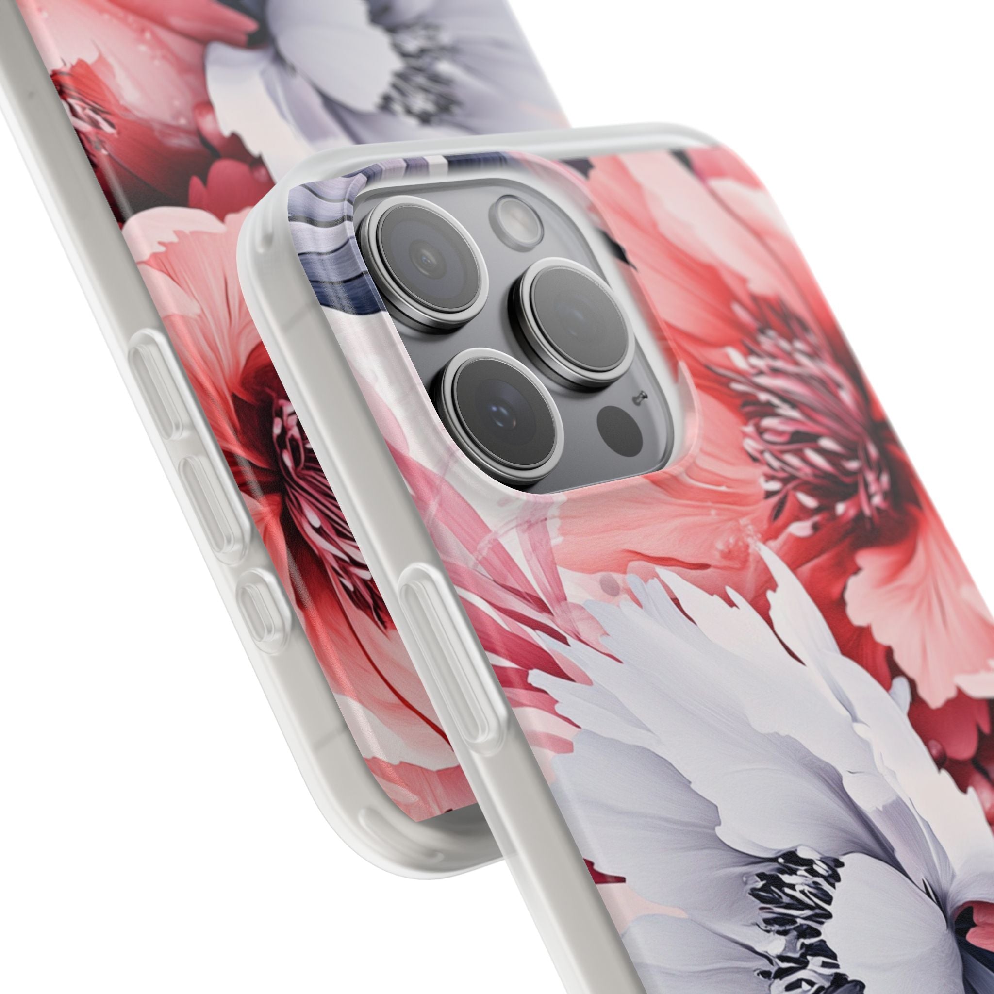 Coral Bloom iPhone 15 Pro Max Case - Soft