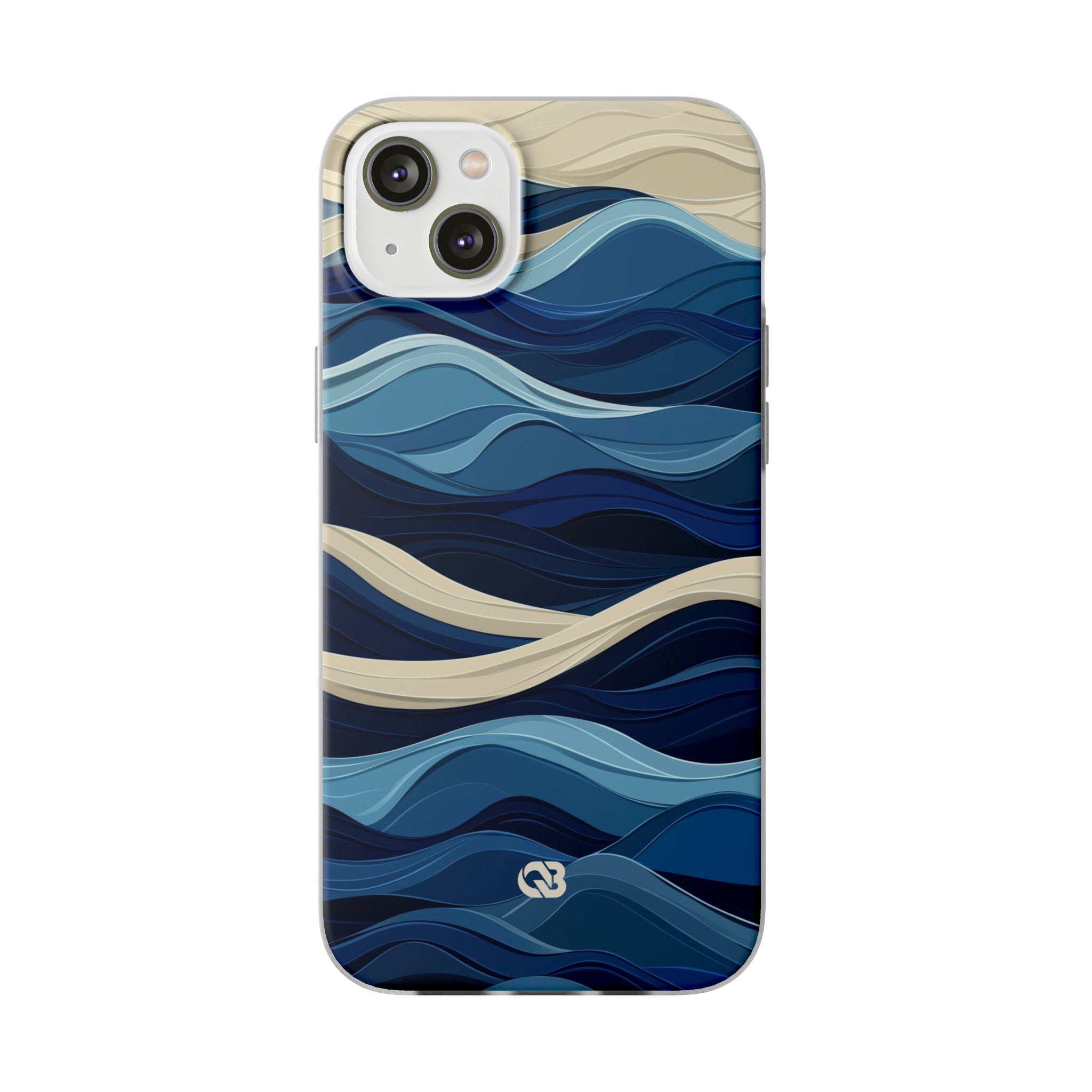 Cobalt Coast Layers · Soft Phone Case for iPhone
