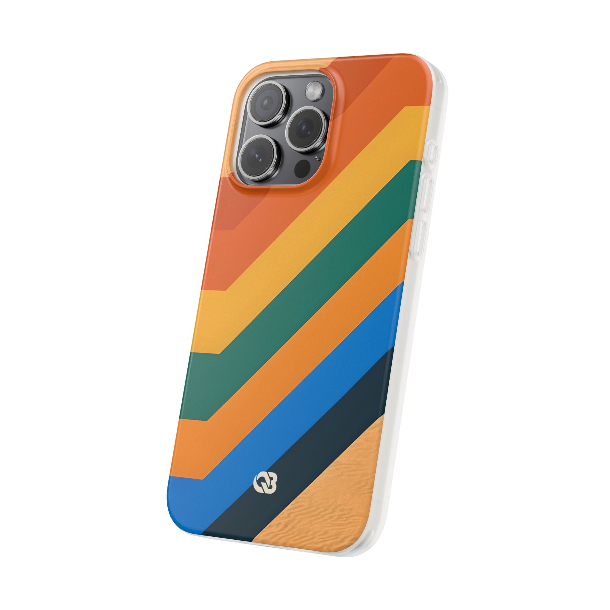 Retro Ridge Lines · Soft Phone Case for iPhone