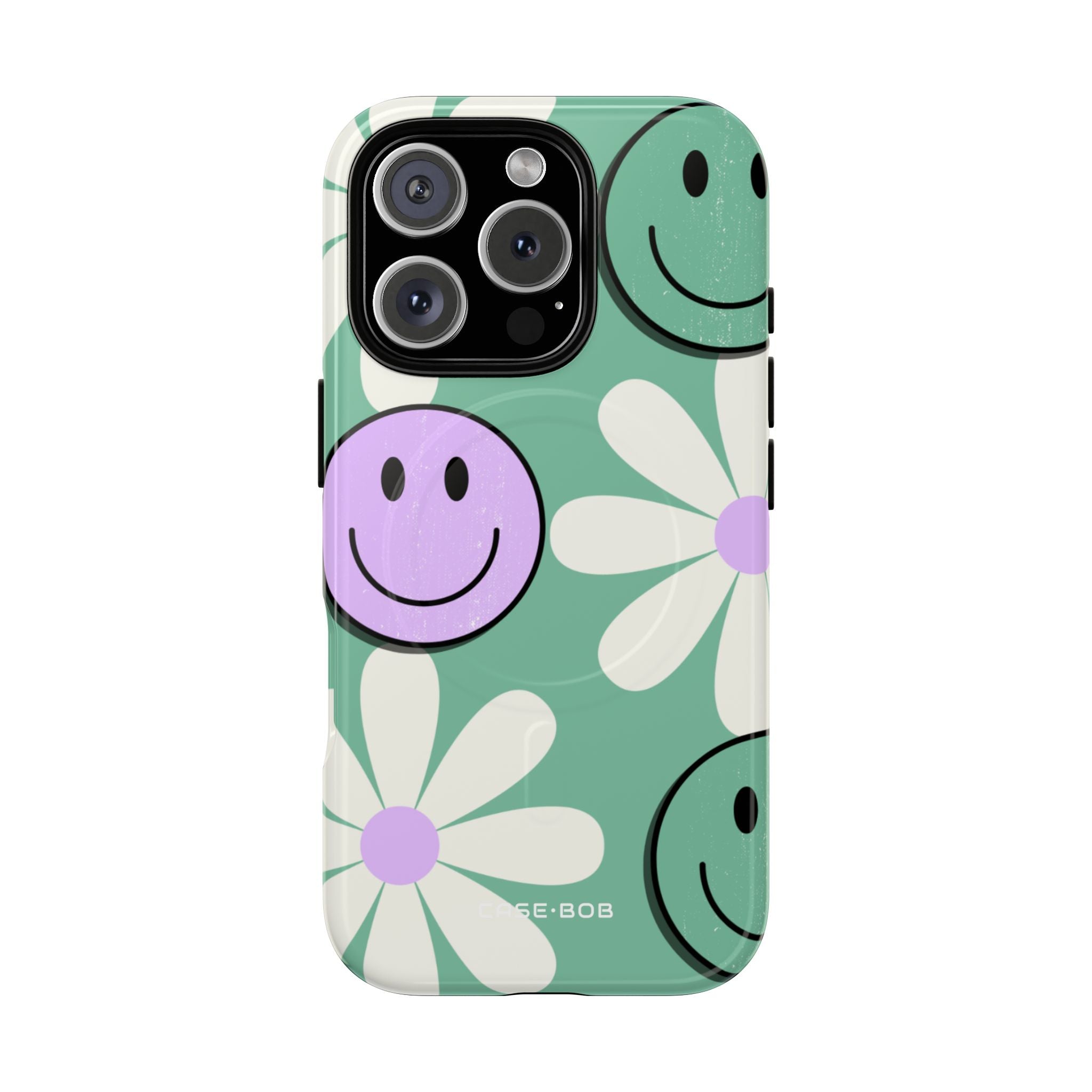 Smiley Daisy Glow iPhone 16 Pro Cover - Tough+