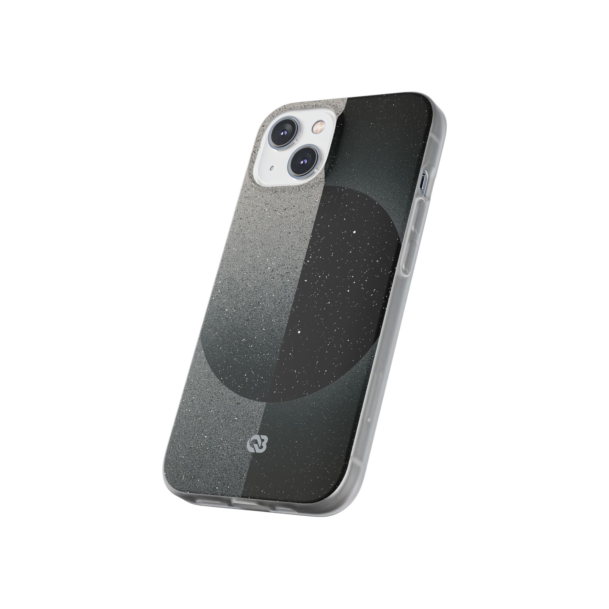 Black Lite Phone Case for iPhone - Lunar Static Orbit