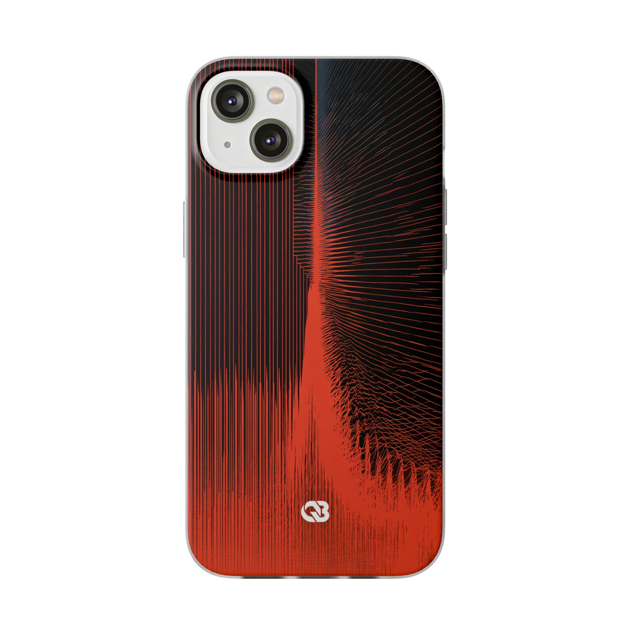 Red Lite Phone Case for iPhone - Crimson Frequency Pulse