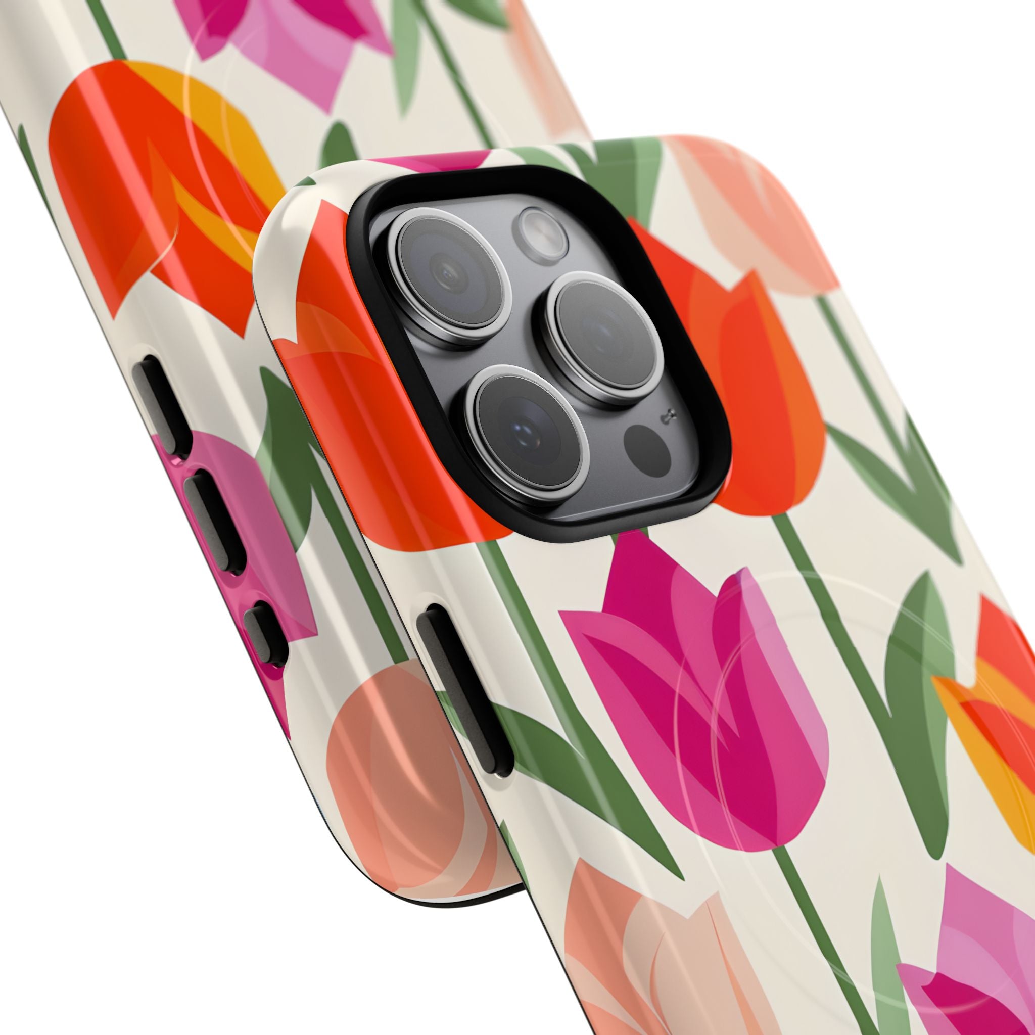 Vibrant Petal Grid · Tough+ Handyhülle für iPhone · Magsafe