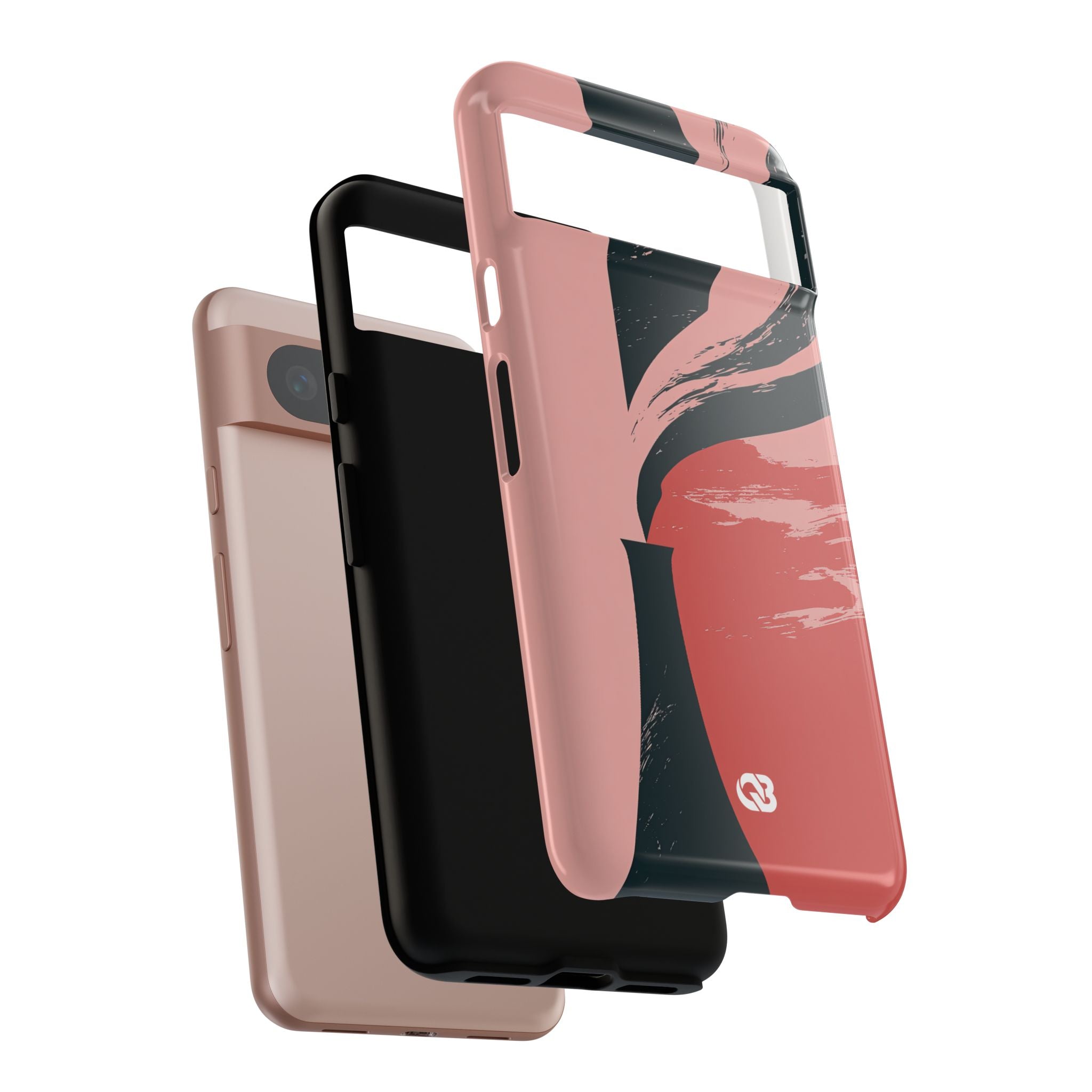 Pink Tough Phone Case for Google Pixel - Cinder Rose Plume