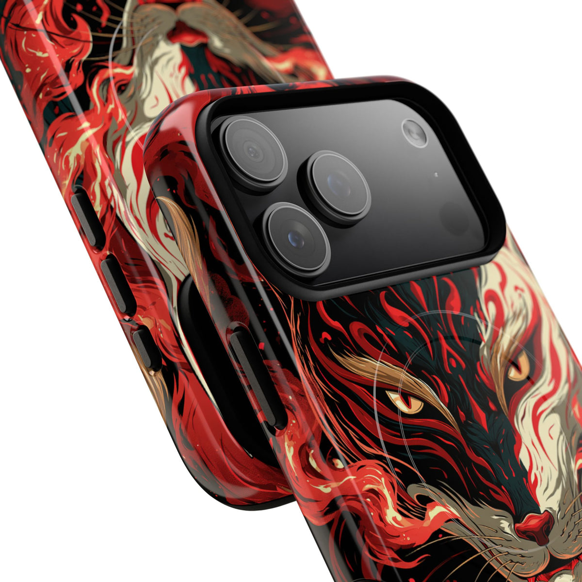 Crimson Kitsune Spirit · Tough 2.0 Magnetic Phone Case for iPhone · Red