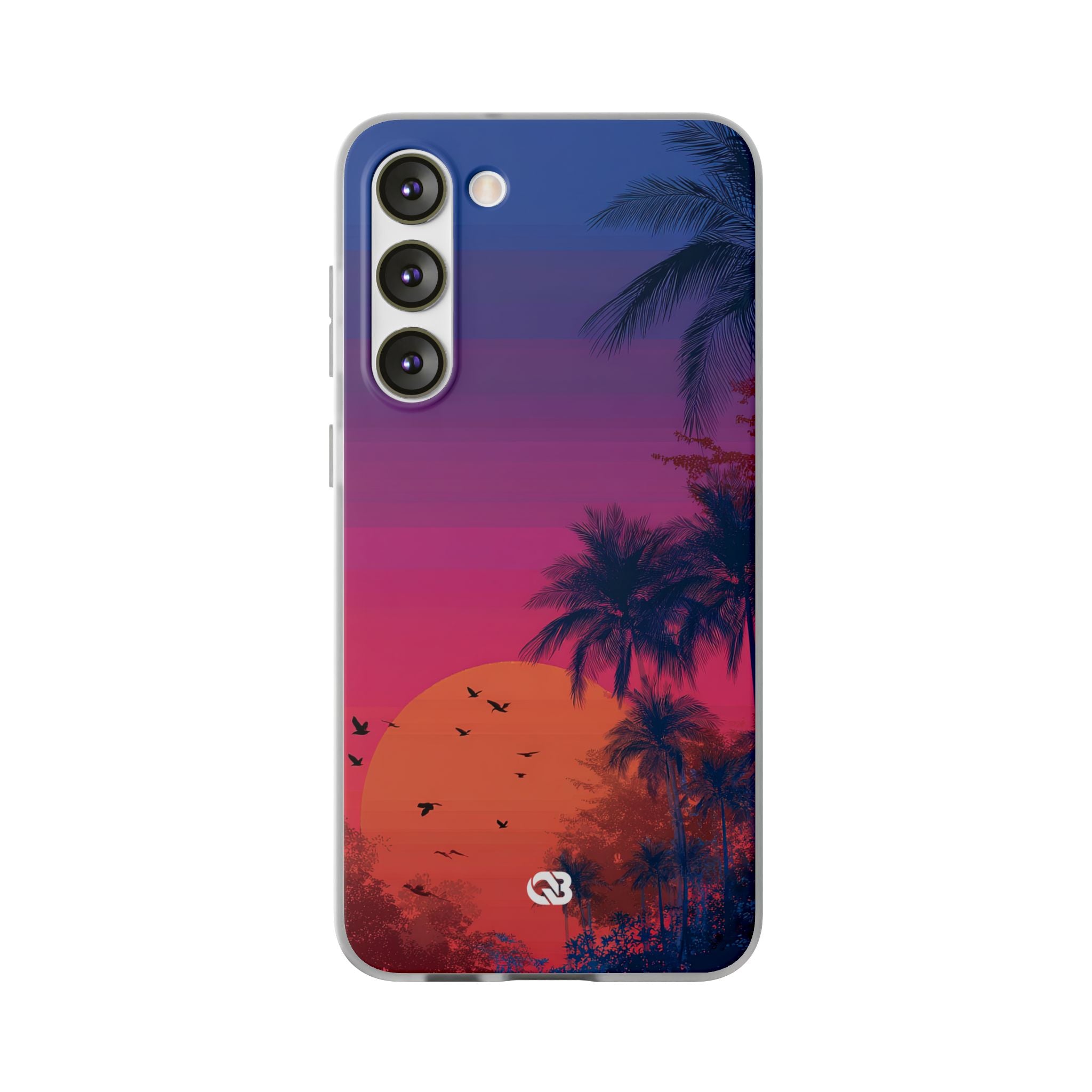 Neon Horizon Palms · Soft Handyhülle für Samsung