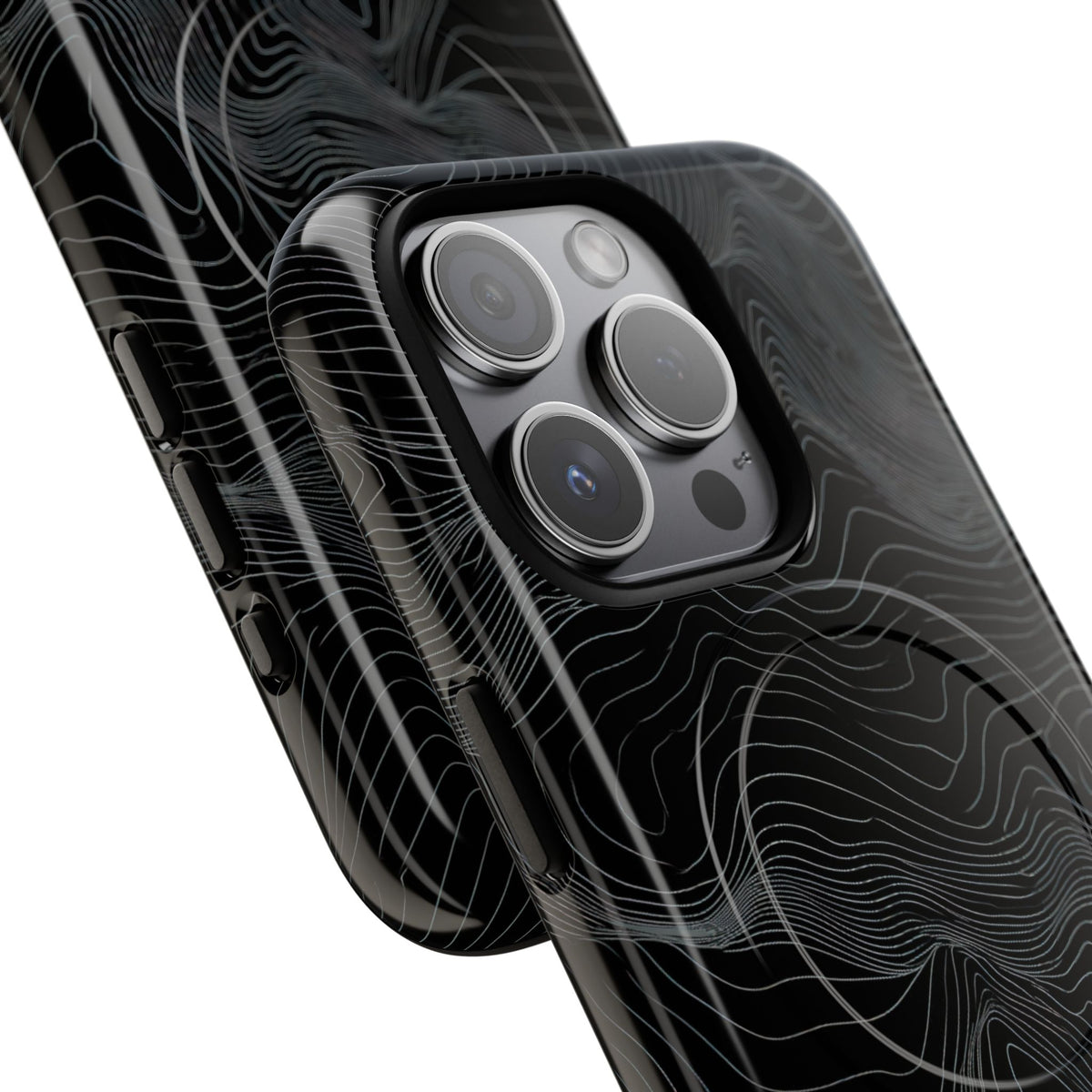 Obsidian Contour Elevation · Tough 2.0 Magnetic Phone Case for iPhone · Black