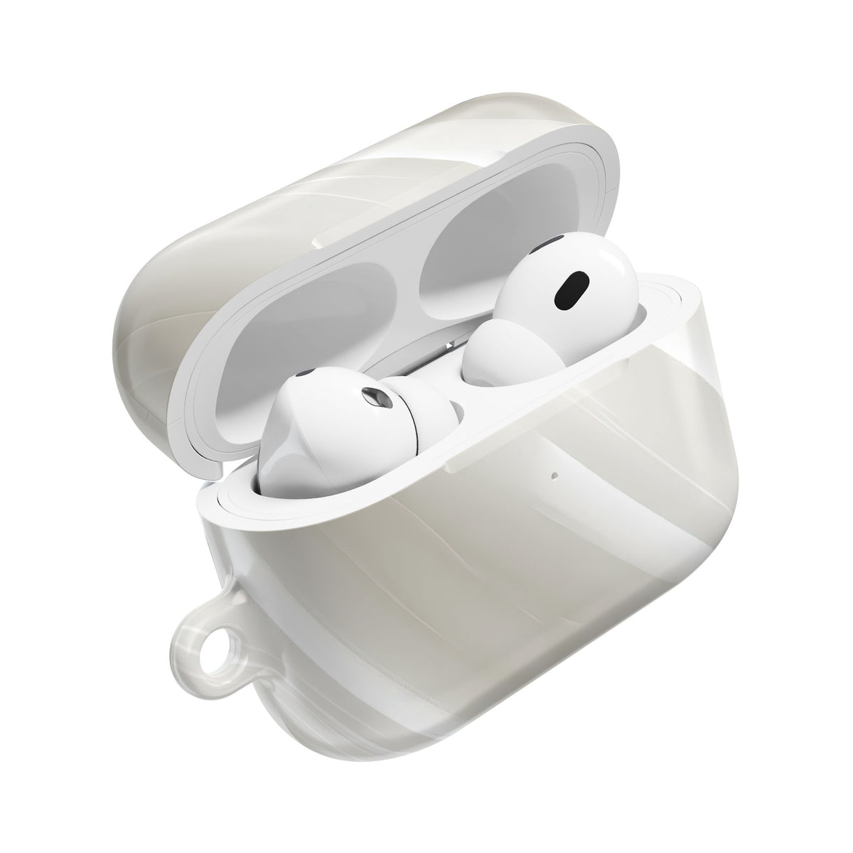 Liquid Enamel Fold · Hard Case for AirPods & AirPods Pro · White