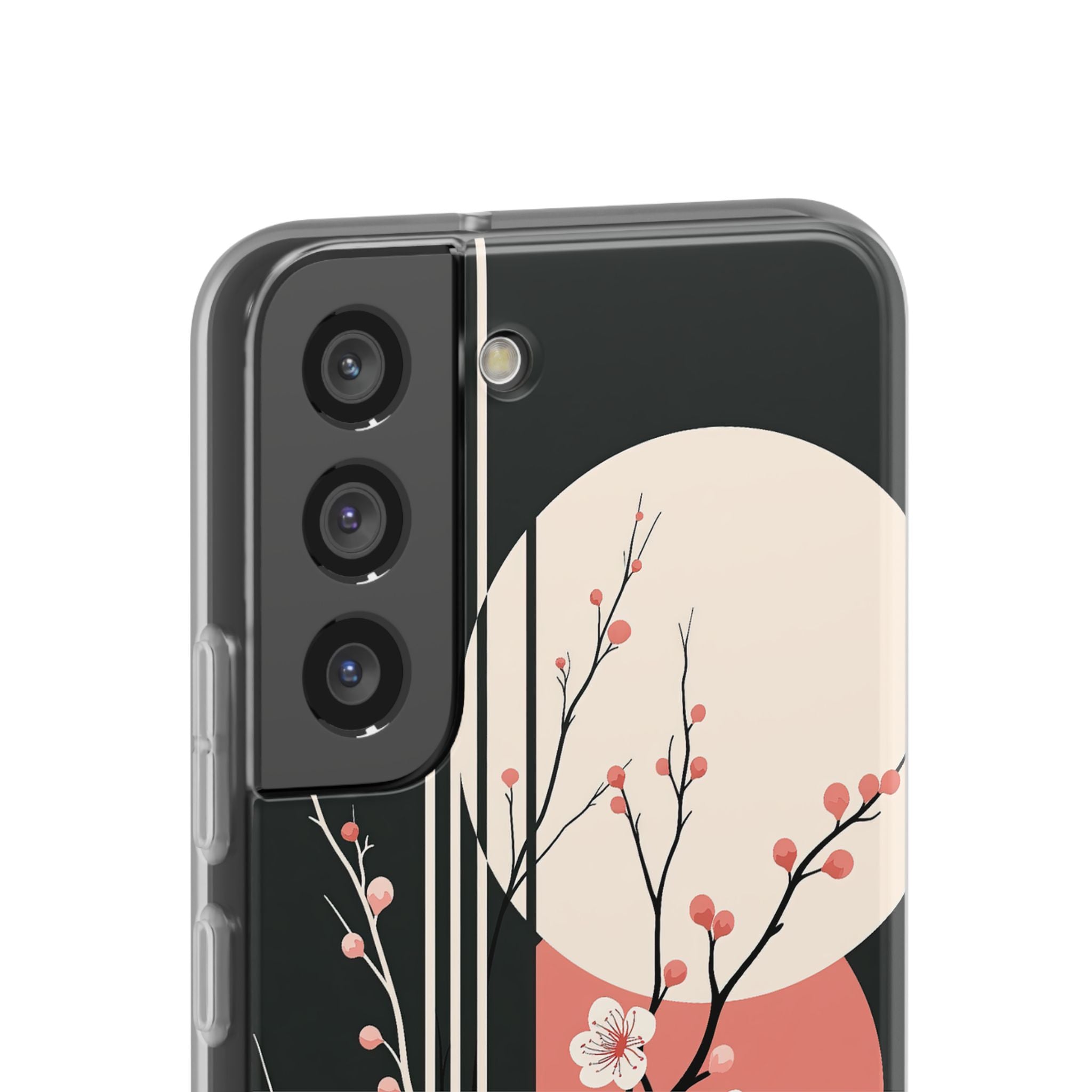 Black Lite Phone Case for Samsung - Kyoto Midnight Blossom