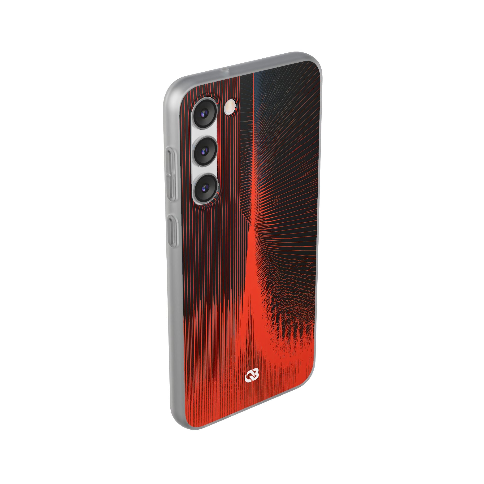 Red Lite Phone Case for Samsung - Crimson Frequency Pulse