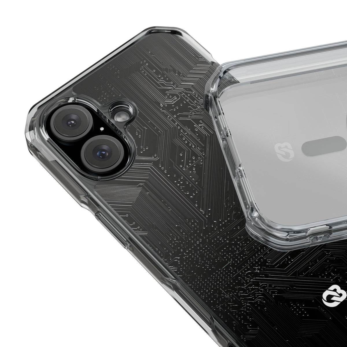 Obsidian Circuitry · Clear Impact Magnetic Phone Case for iPhone · Black