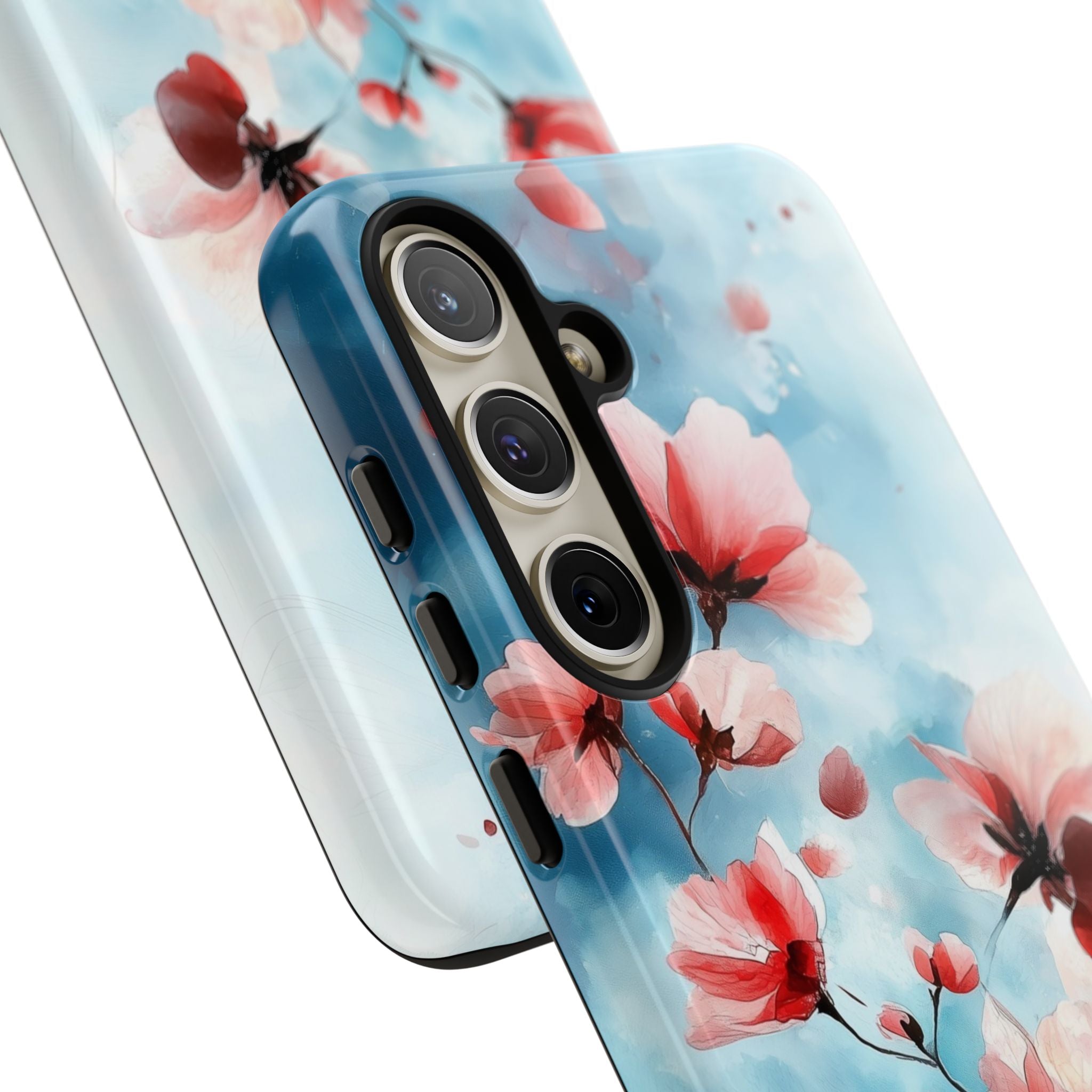 Pink Blossom Drift Samsung S24 Plus Skal - Tough