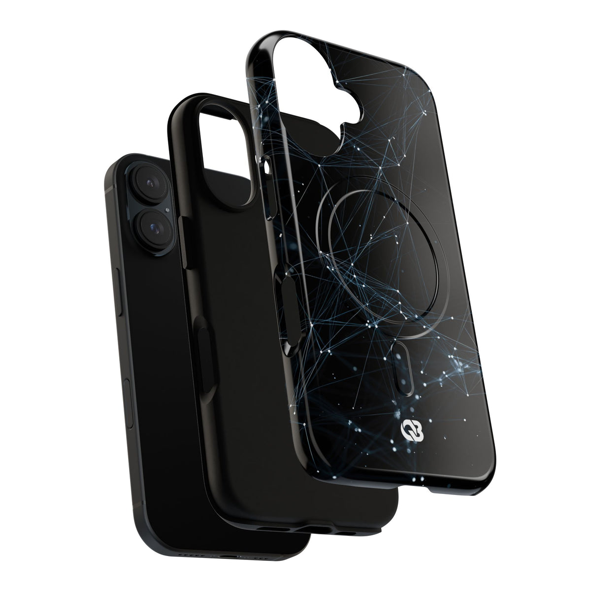 Black Tough 2.0 Magsafe Phone Case for iPhone - Arctic Neural Mesh