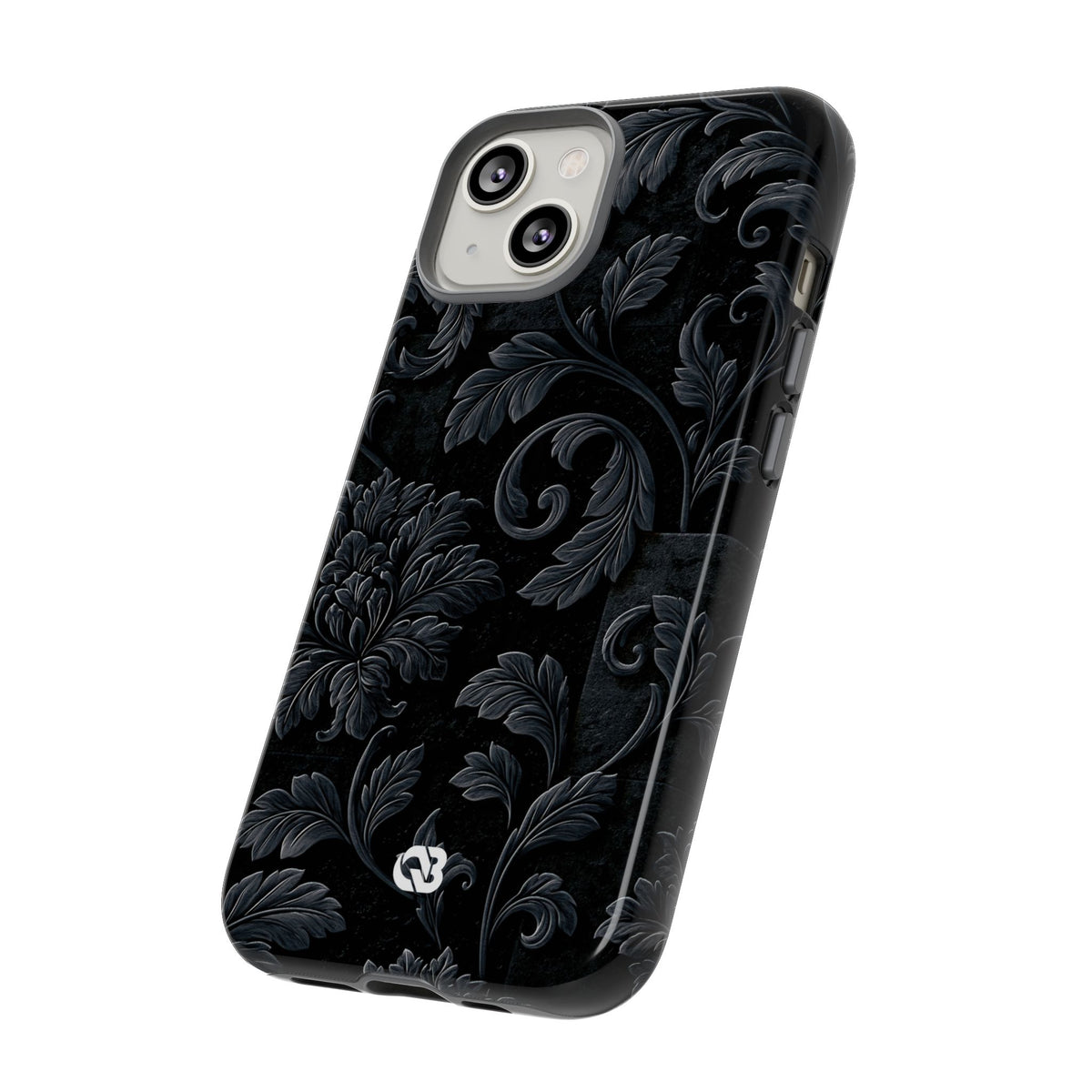 Obsidian Damask · Tough Phone Case for iPhone · Black