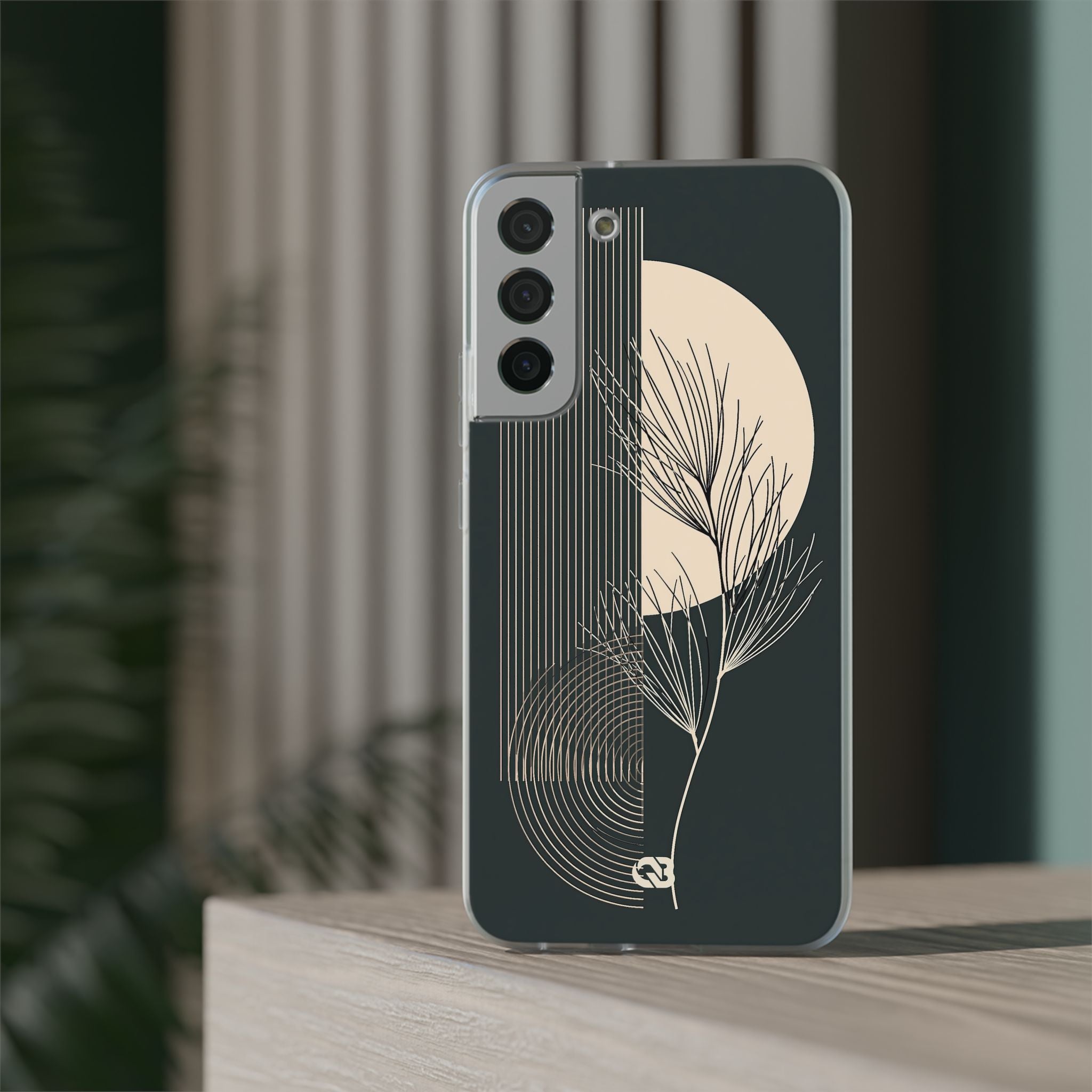 Black Lite Phone Case for Samsung - Obsidian Sand Willow