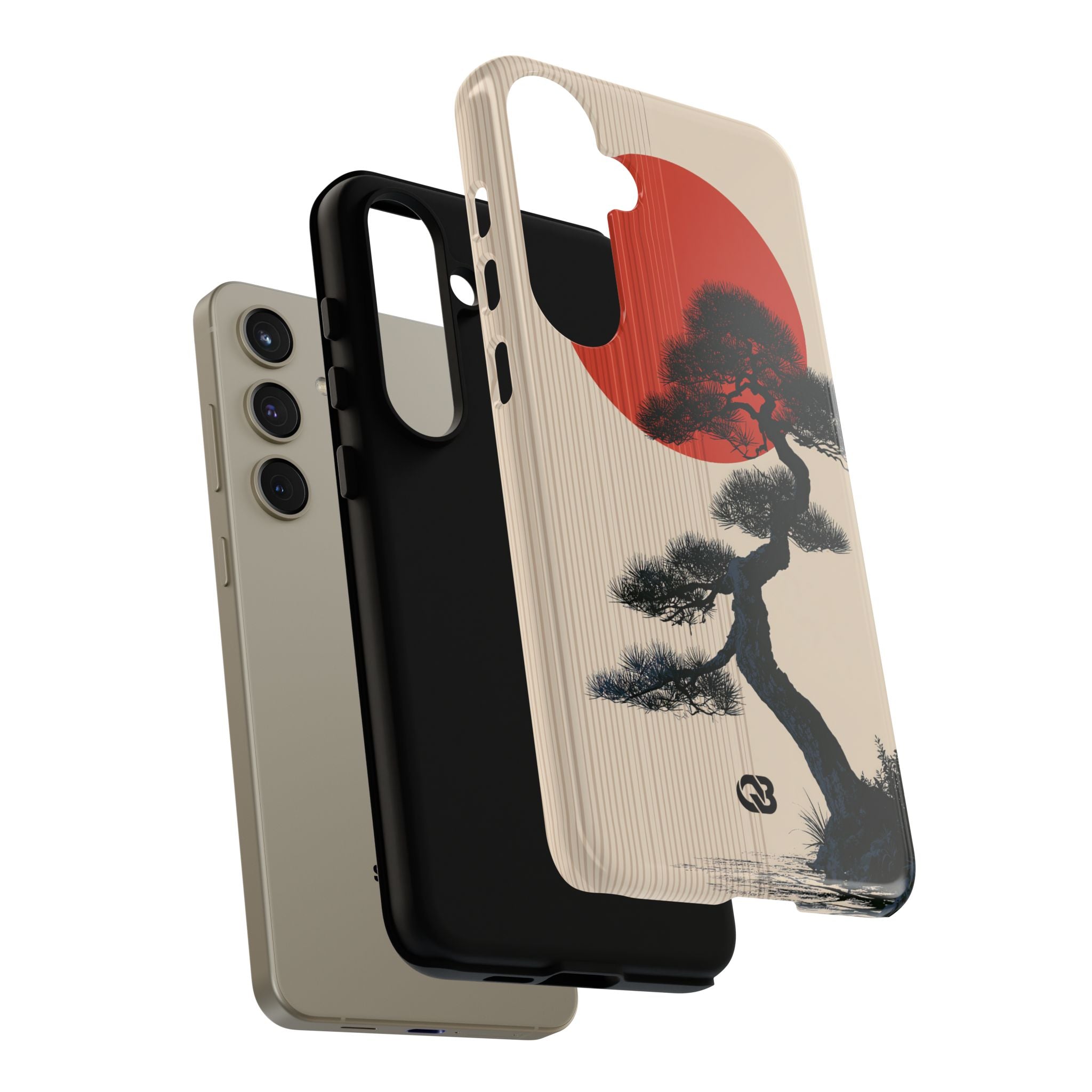 Beige Tough Phone Case for Samsung - Kyoto Crimson Pine