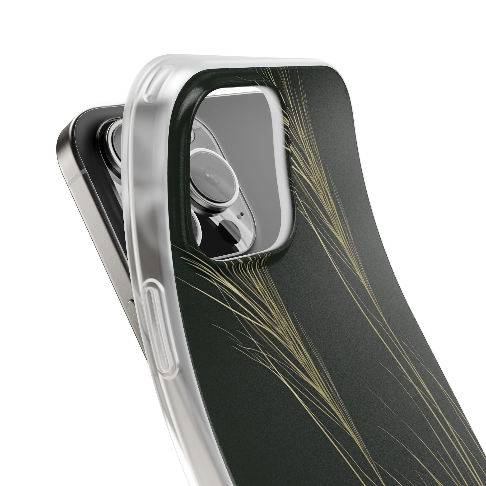 Green Lite Phone Case for iPhone - Midnight Gilded Grass