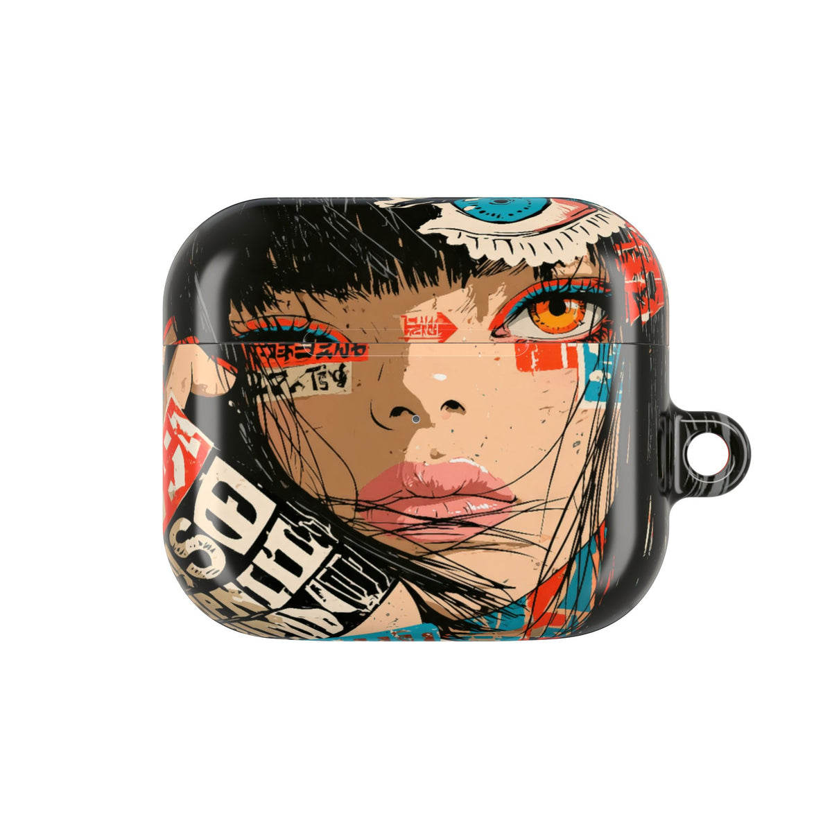 Shibuya Street Collage · Hard Case for AirPods & AirPods Pro · Red