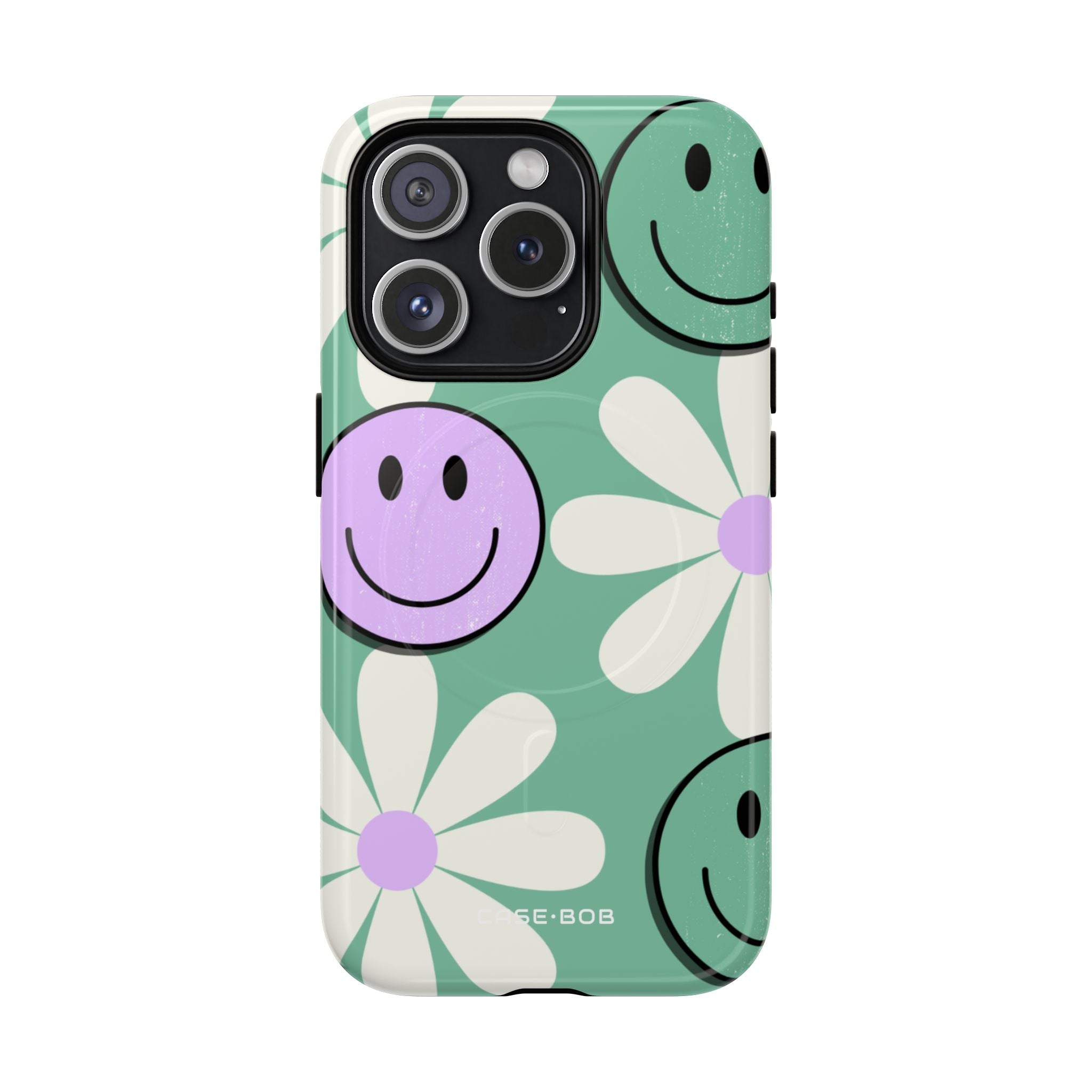 Smiley Daisy Glow iPhone 15 Pro Case - Tough+