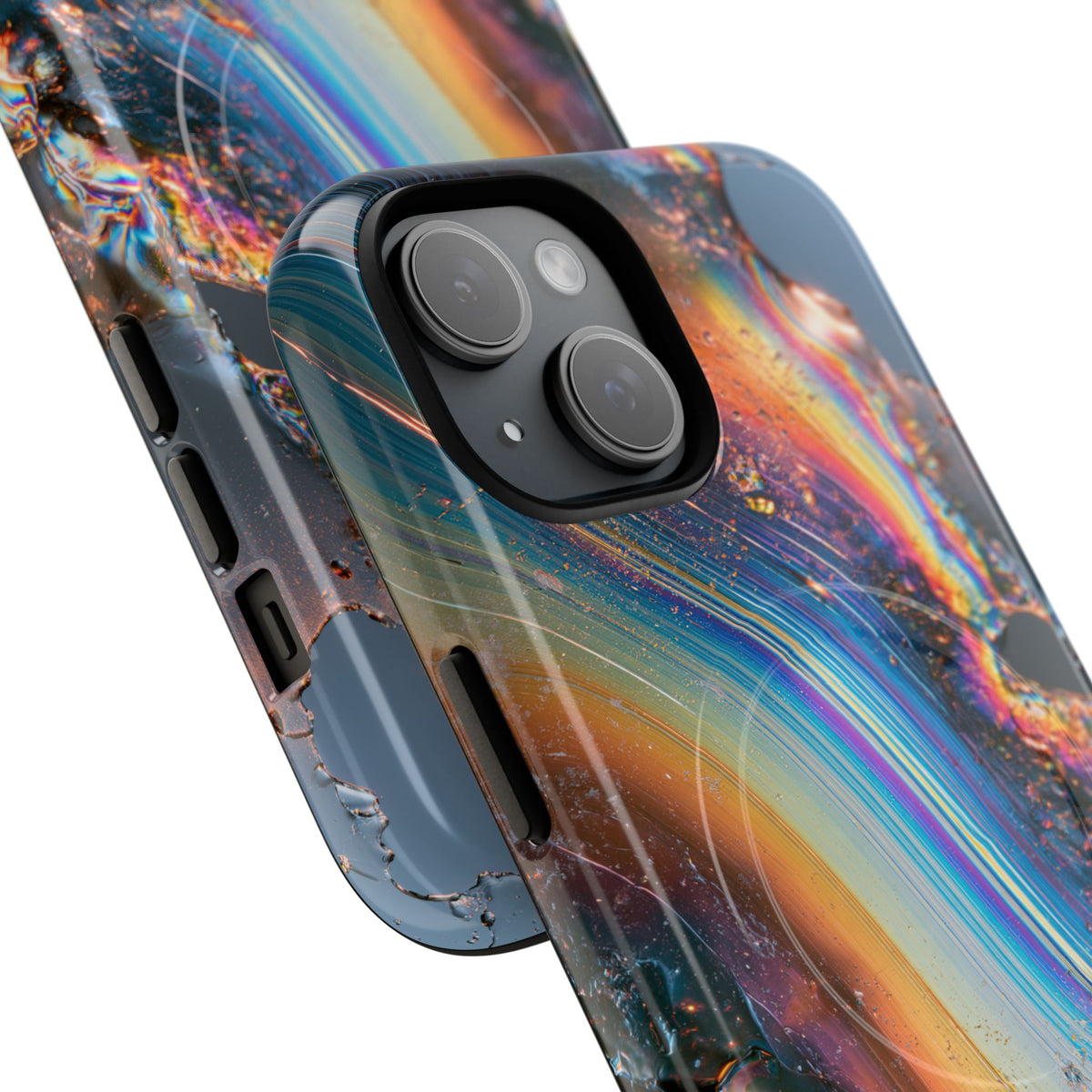 Prismatic Aura Flow · Tough 2.0 Magnetic Phone Case for iPhone · Blue