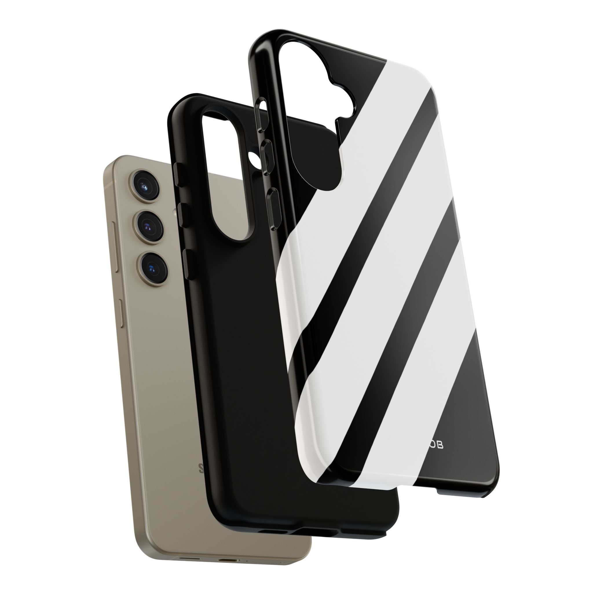 Diagonale Bänder Noir Samsung S24 Case - Tough