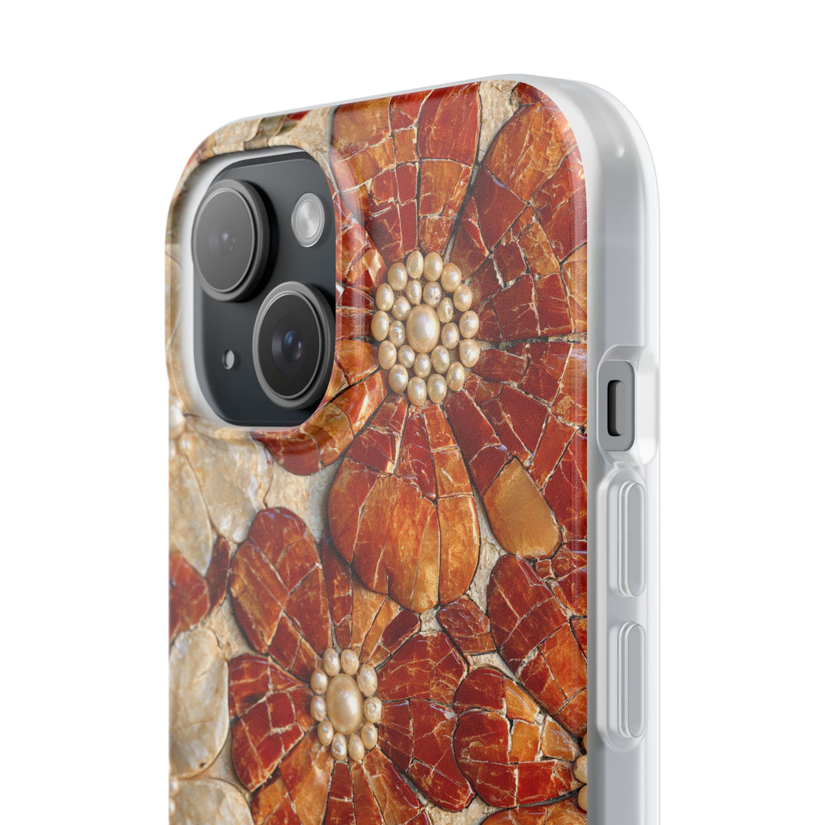 Carnelian Pearl Bloom · Lite Phone Case for iPhone · Orange