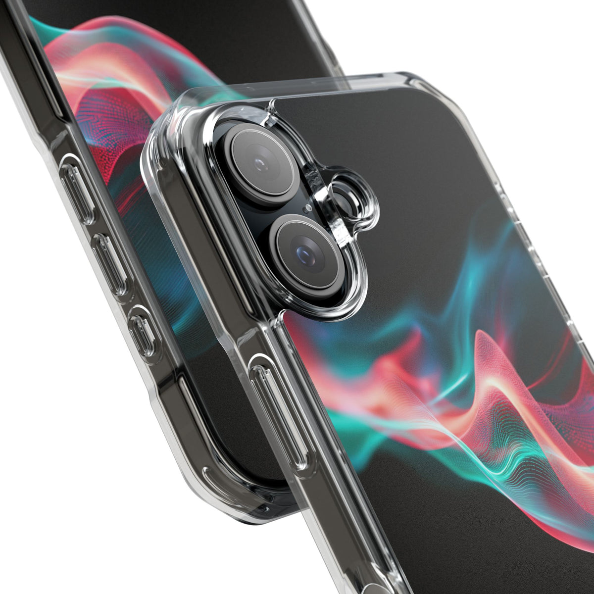 Digital Frequency · Clear Impact Magnetic Phone Case for iPhone · Black
