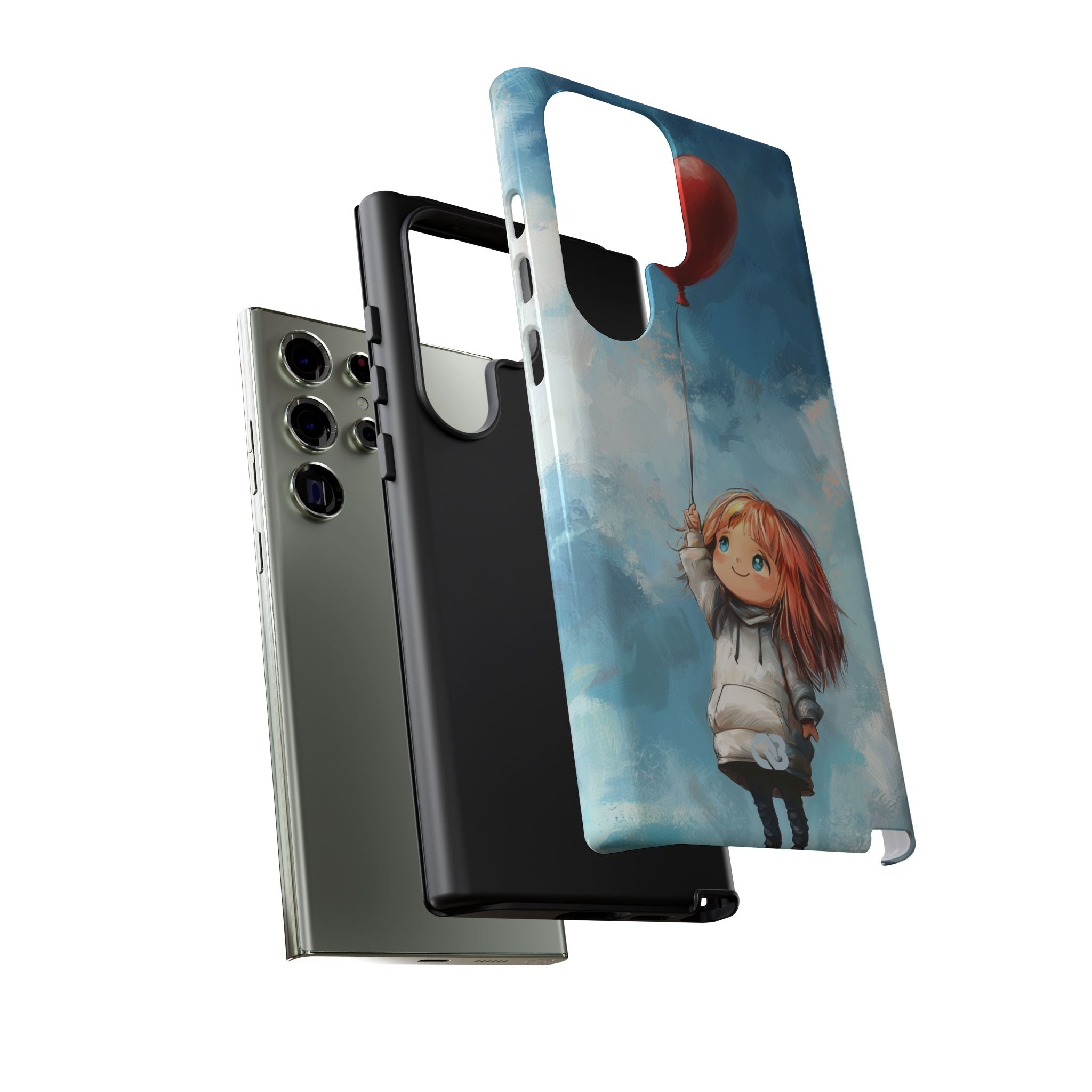 Crimson Heart Sky · Tough Phone Case for Samsung