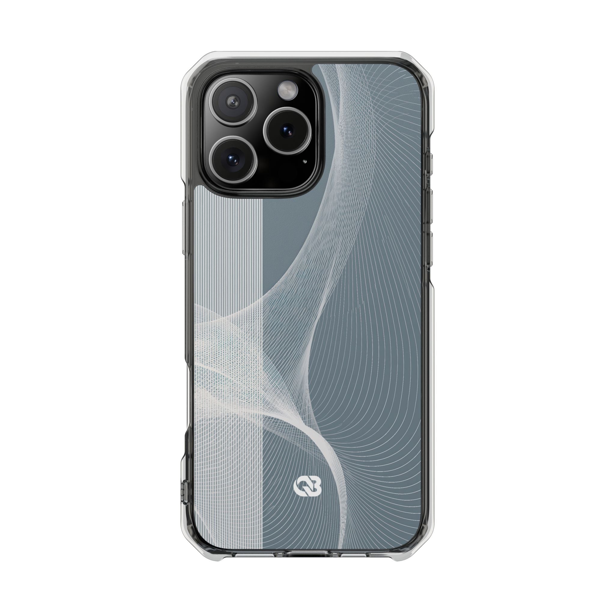 Grey Impact MagSafe Phone Case for iPhone - Slate Mesh Horizon