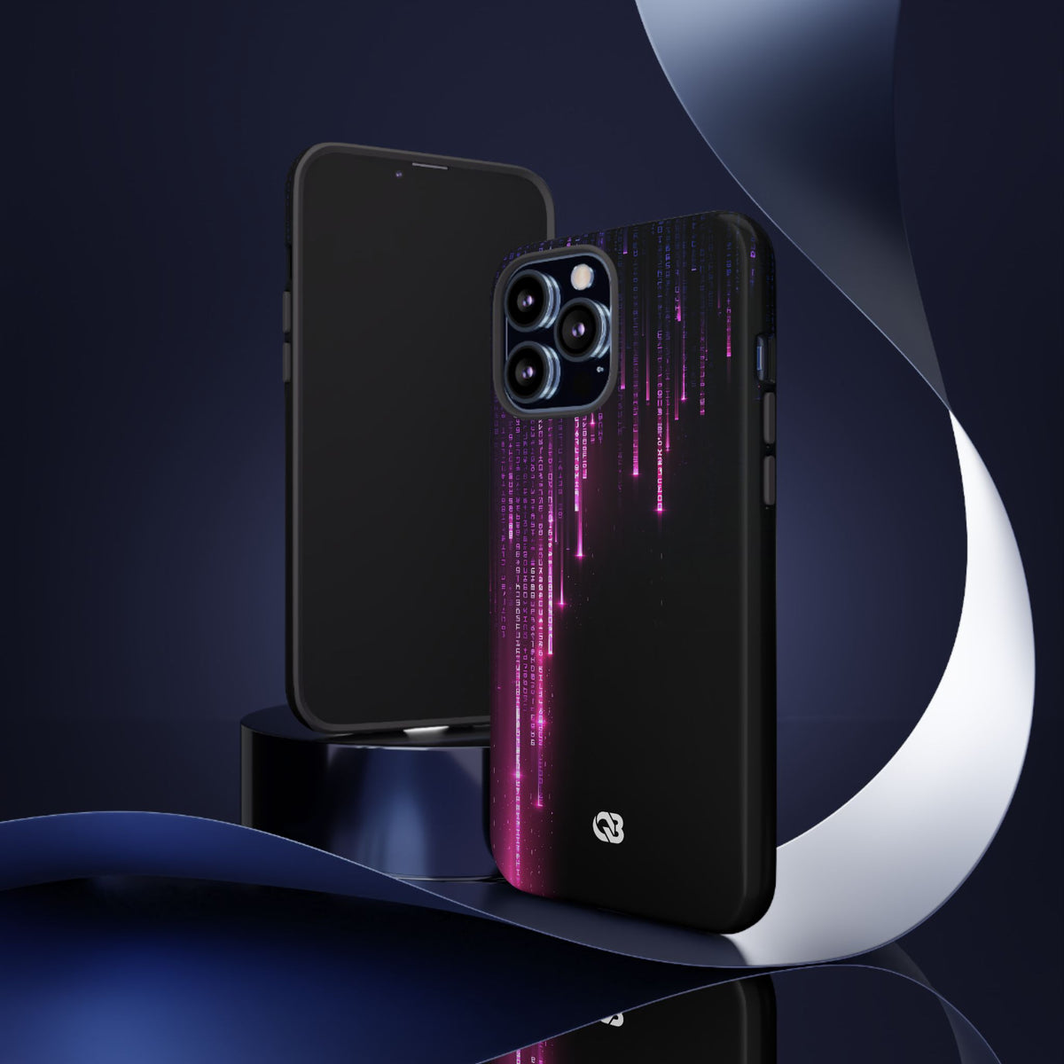 Binary Cascade · Tough Phone Case for iPhone · Black