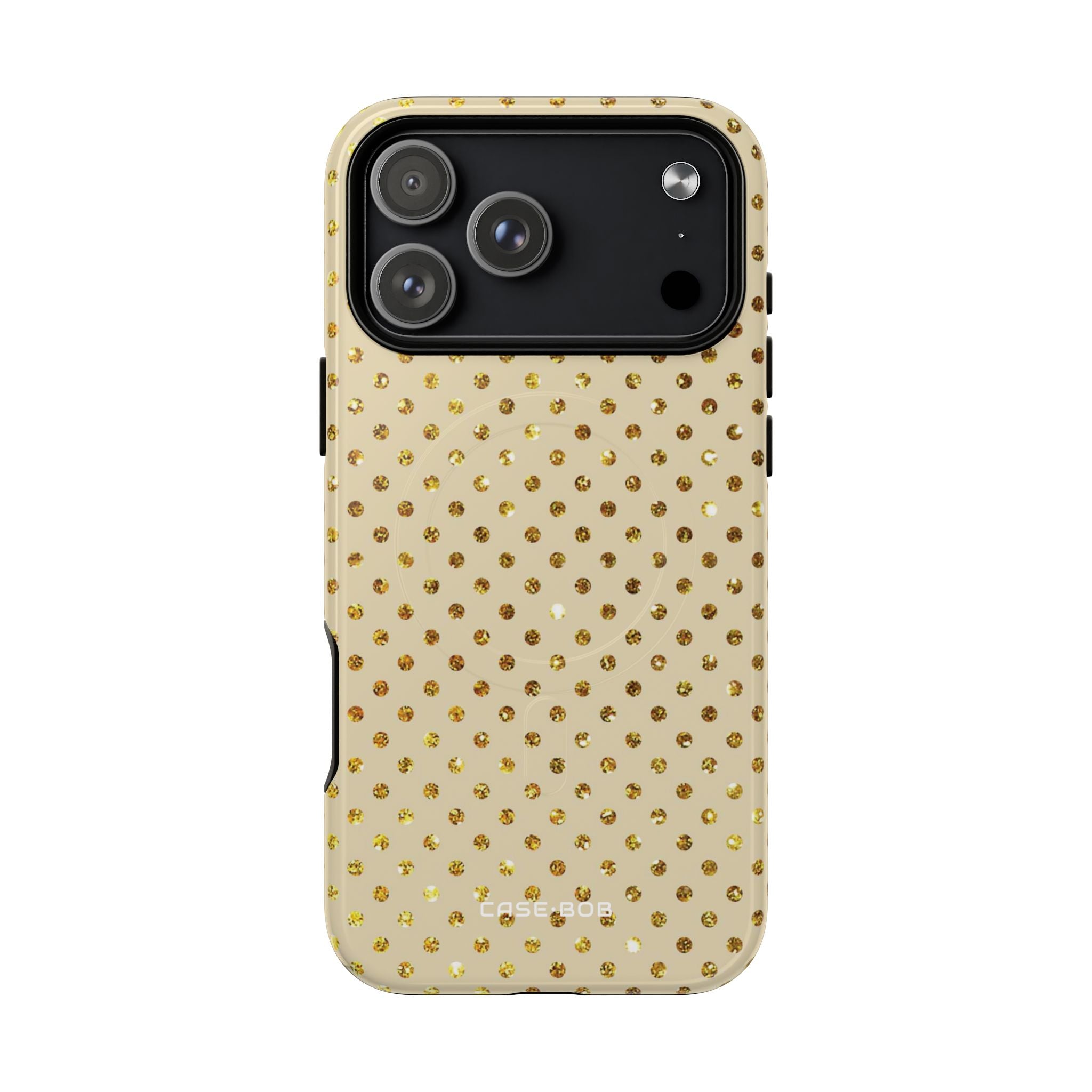 Gold Sparkle Grid iPhone 17 Pro Max Case - Tough+ - CASE•BOB