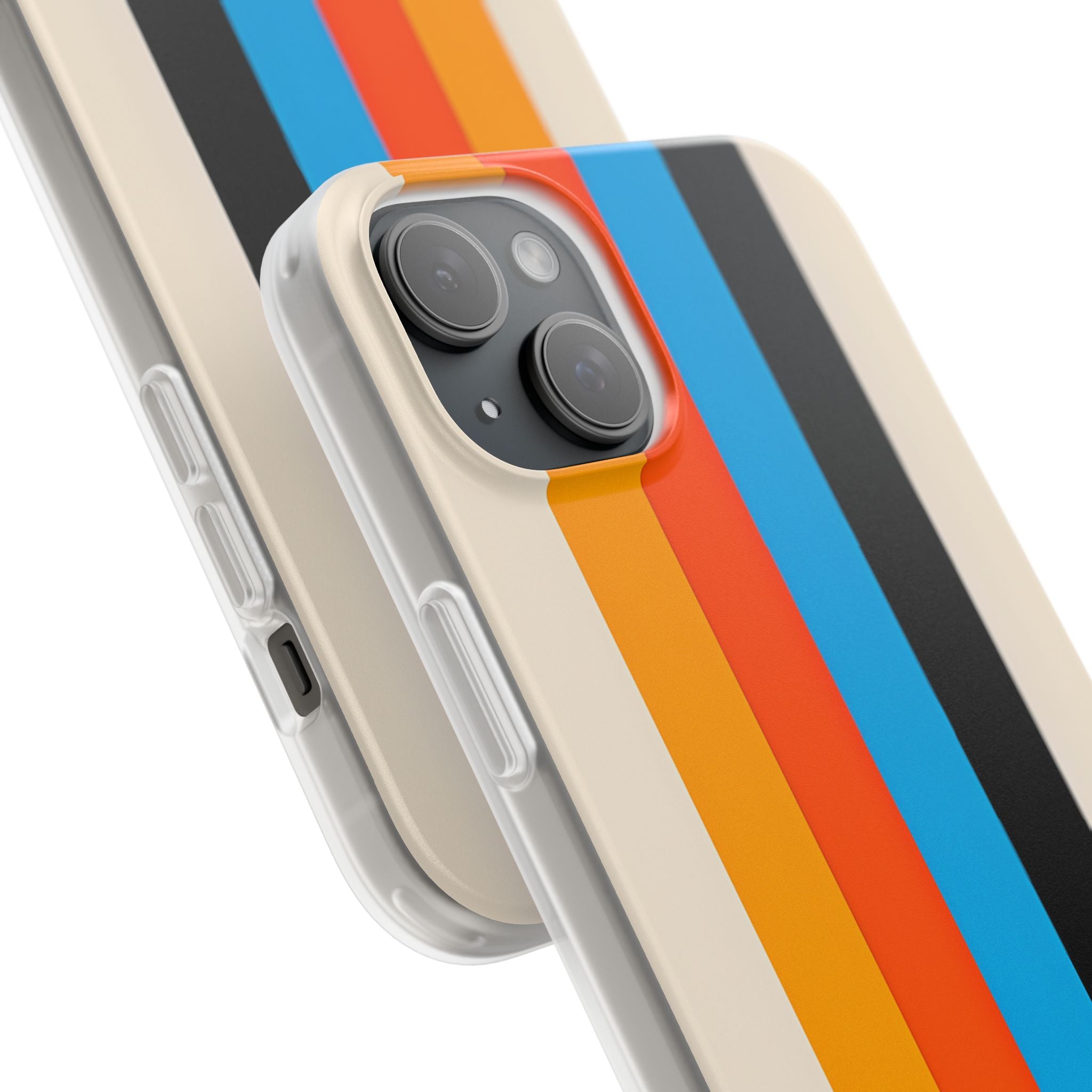 Retro Racing Stripes · Soft Phone Case for iPhone
