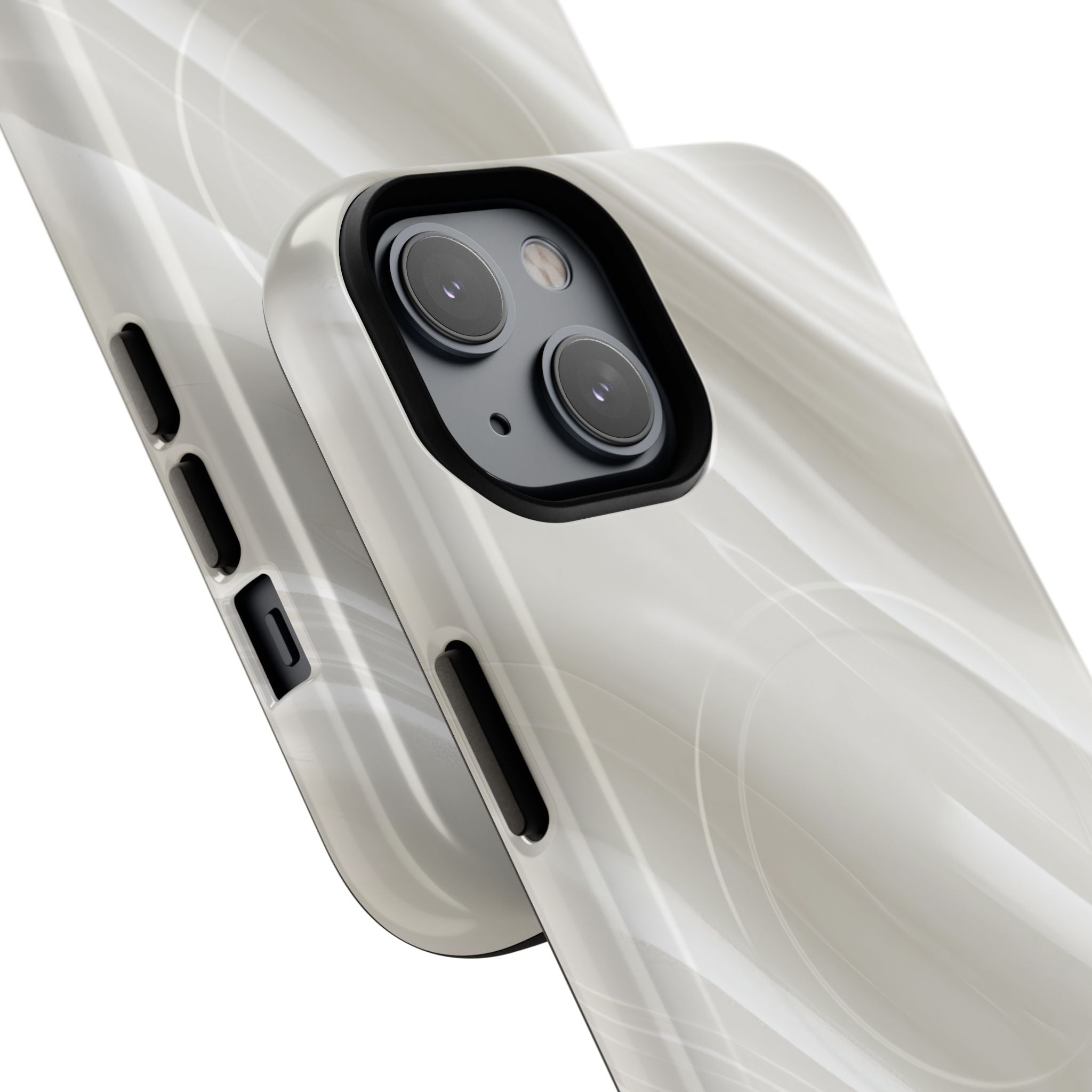 White Tough 2.0 Magsafe Phone Case for iPhone - Polished Ivory Wave