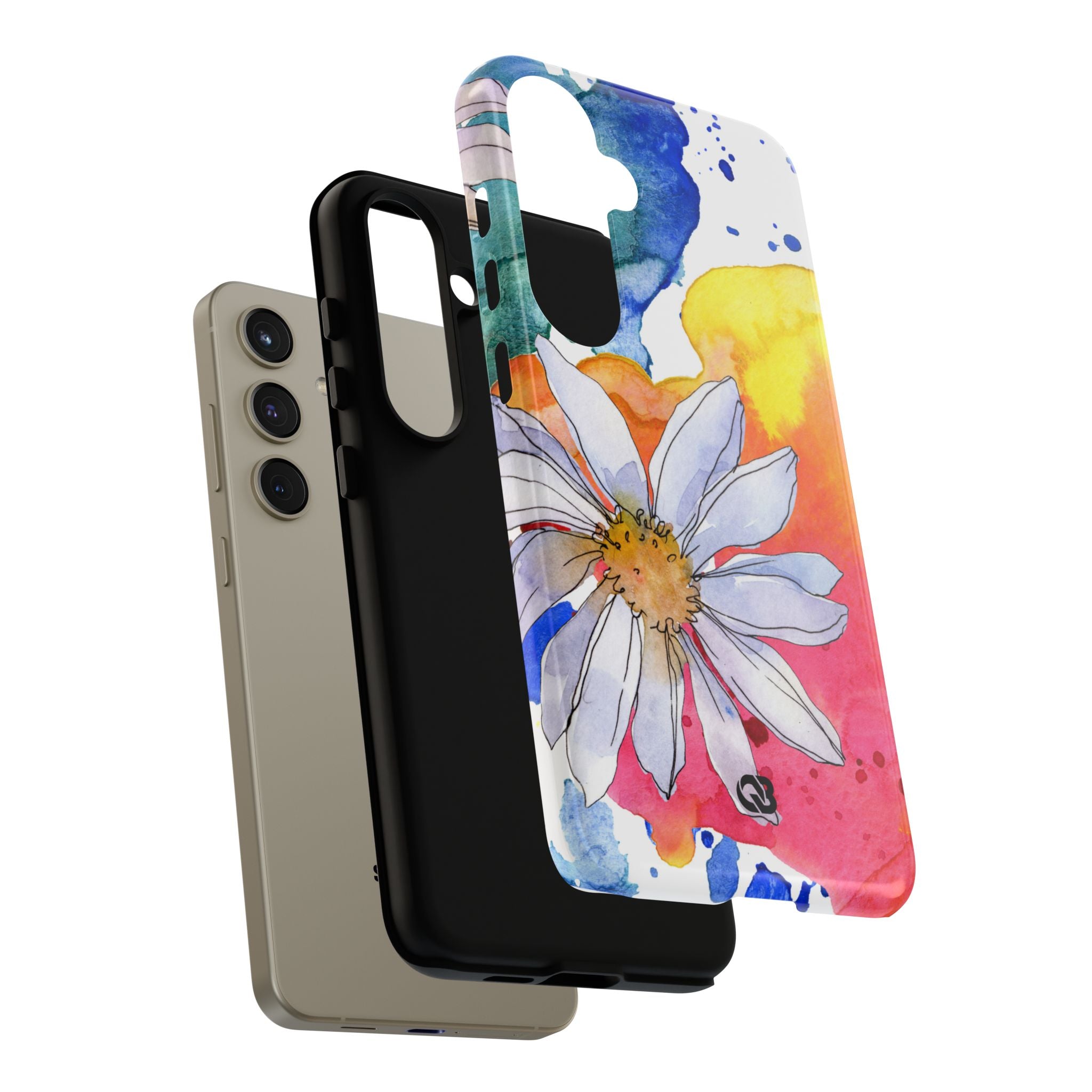 Vivid Bloom Splatter · Tough Handyhülle für Samsung