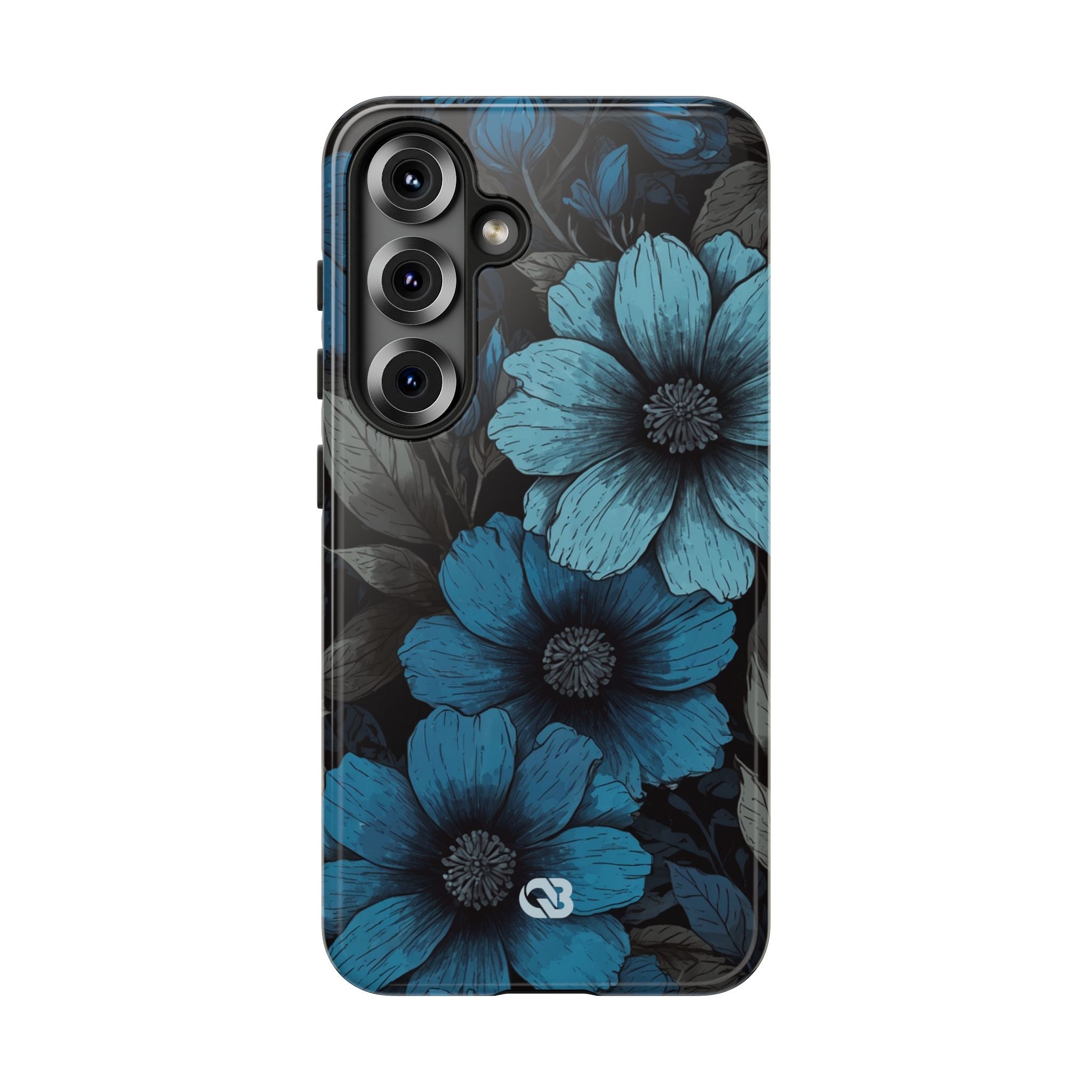 Obsidian Blue Petals · Tough Handyhülle für Samsung