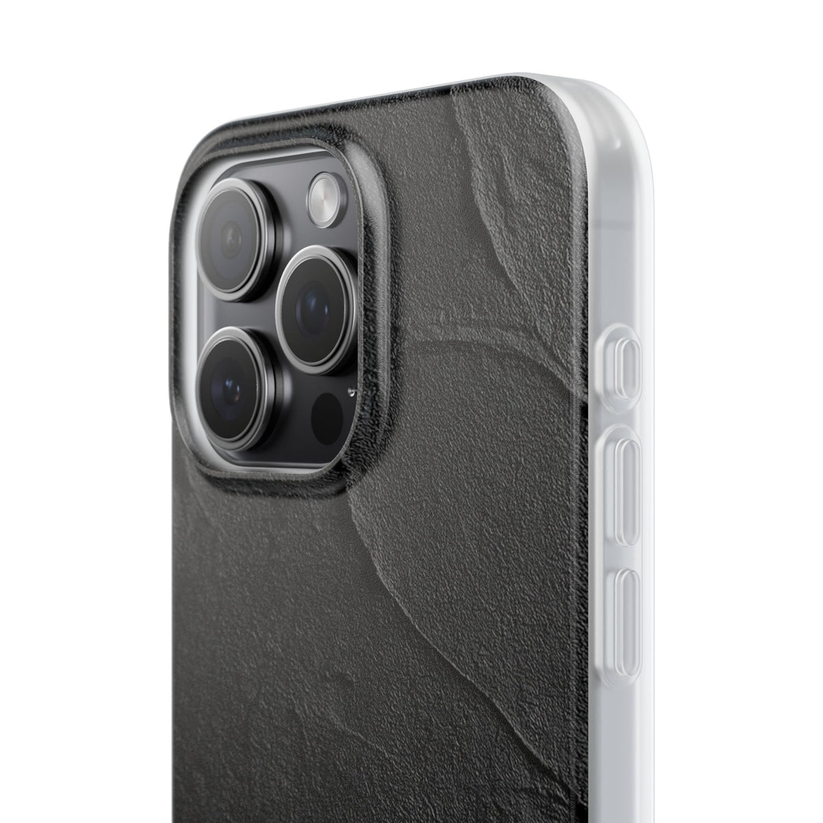 Obsidian Stucco Relief · Lite Phone Case for iPhone · Black