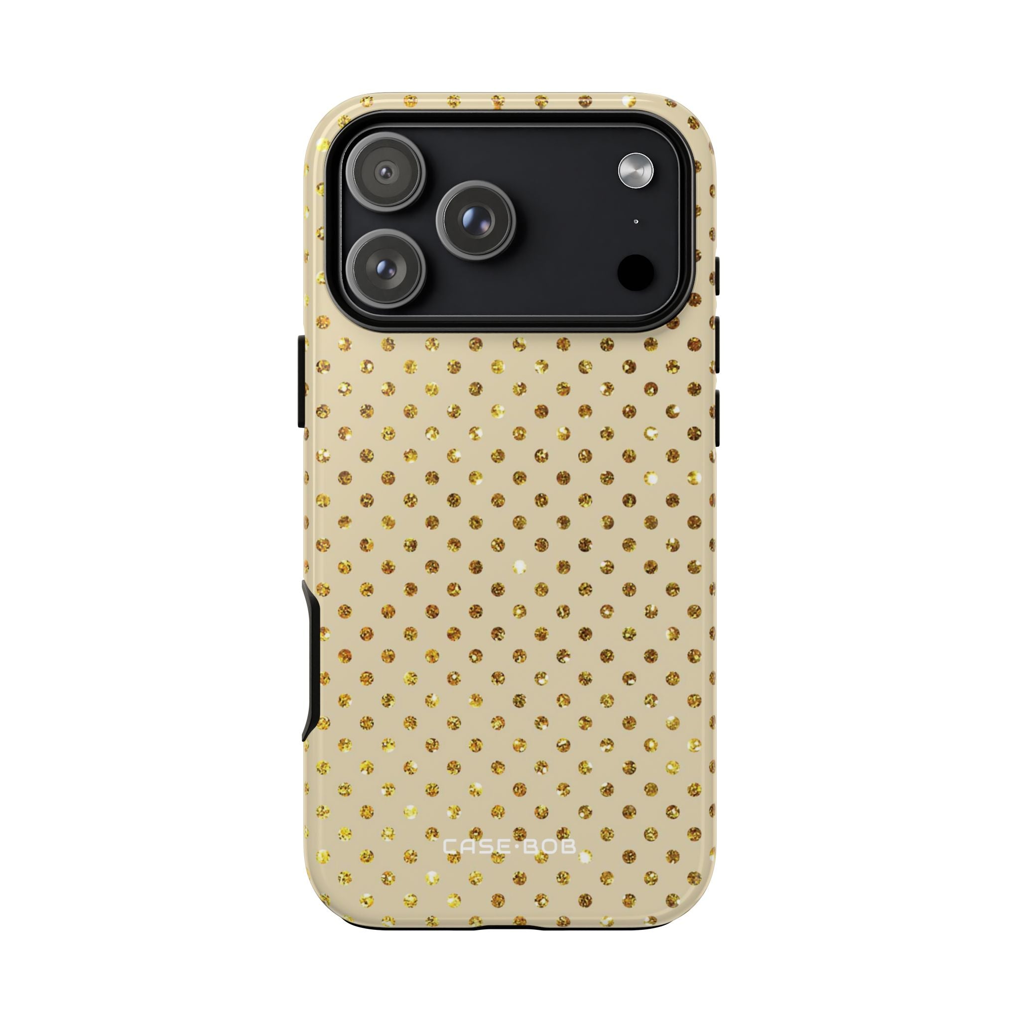 Gold Sparkle Grid iPhone 17 Pro Max Case - Tough - CASE•BOB
