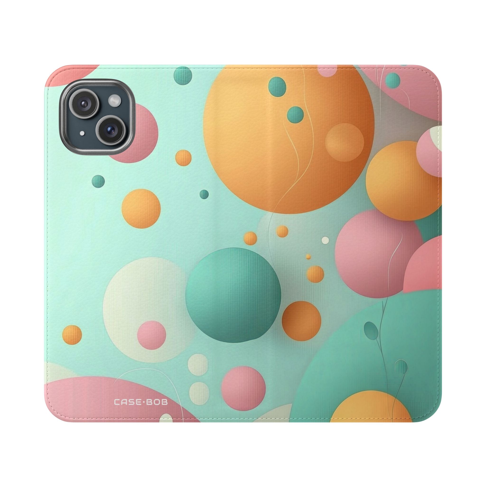 Pastel Circles Flow - iPhone 15 Plus Case - Wallet