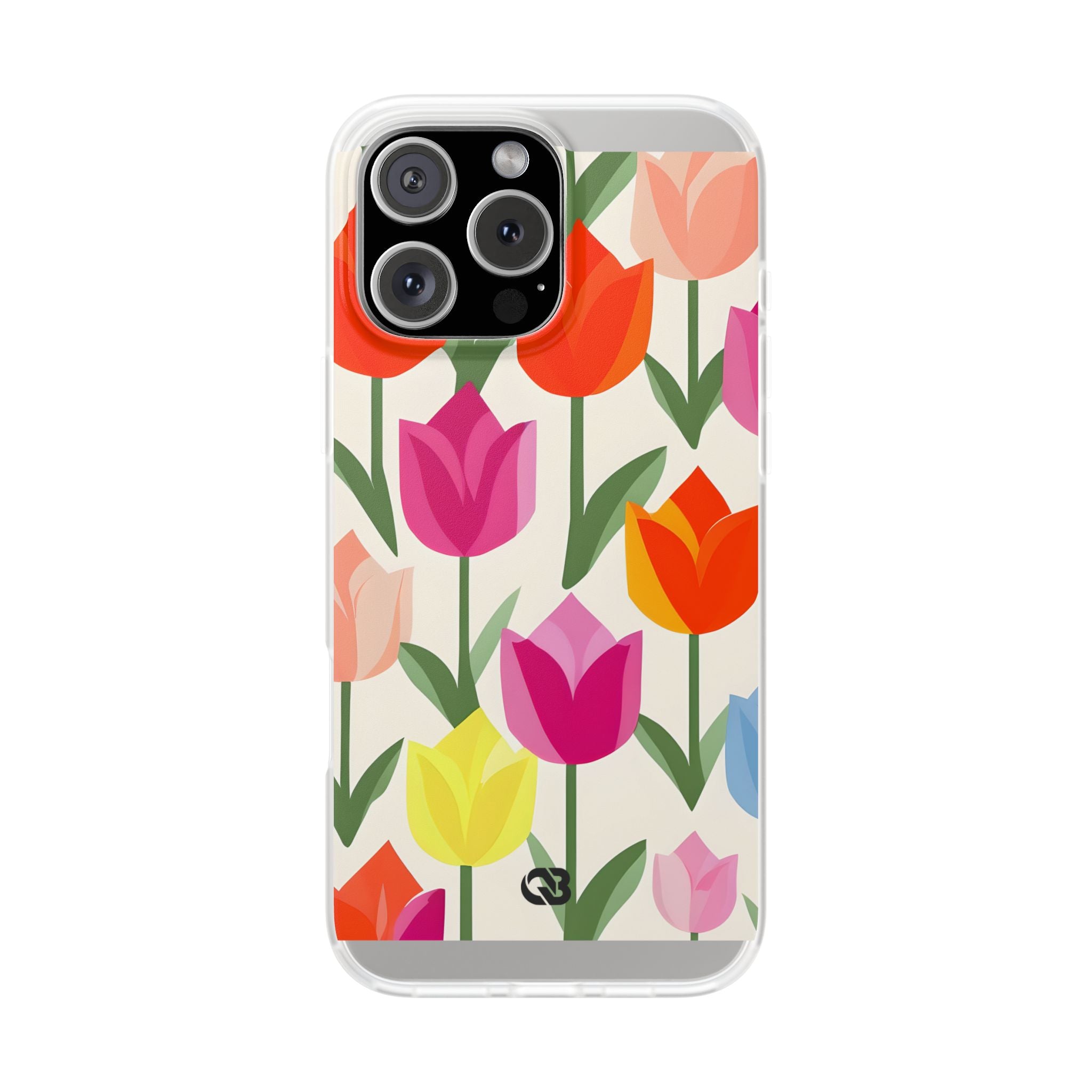 Vibrant Petal Grid · Soft Phone Case for iPhone