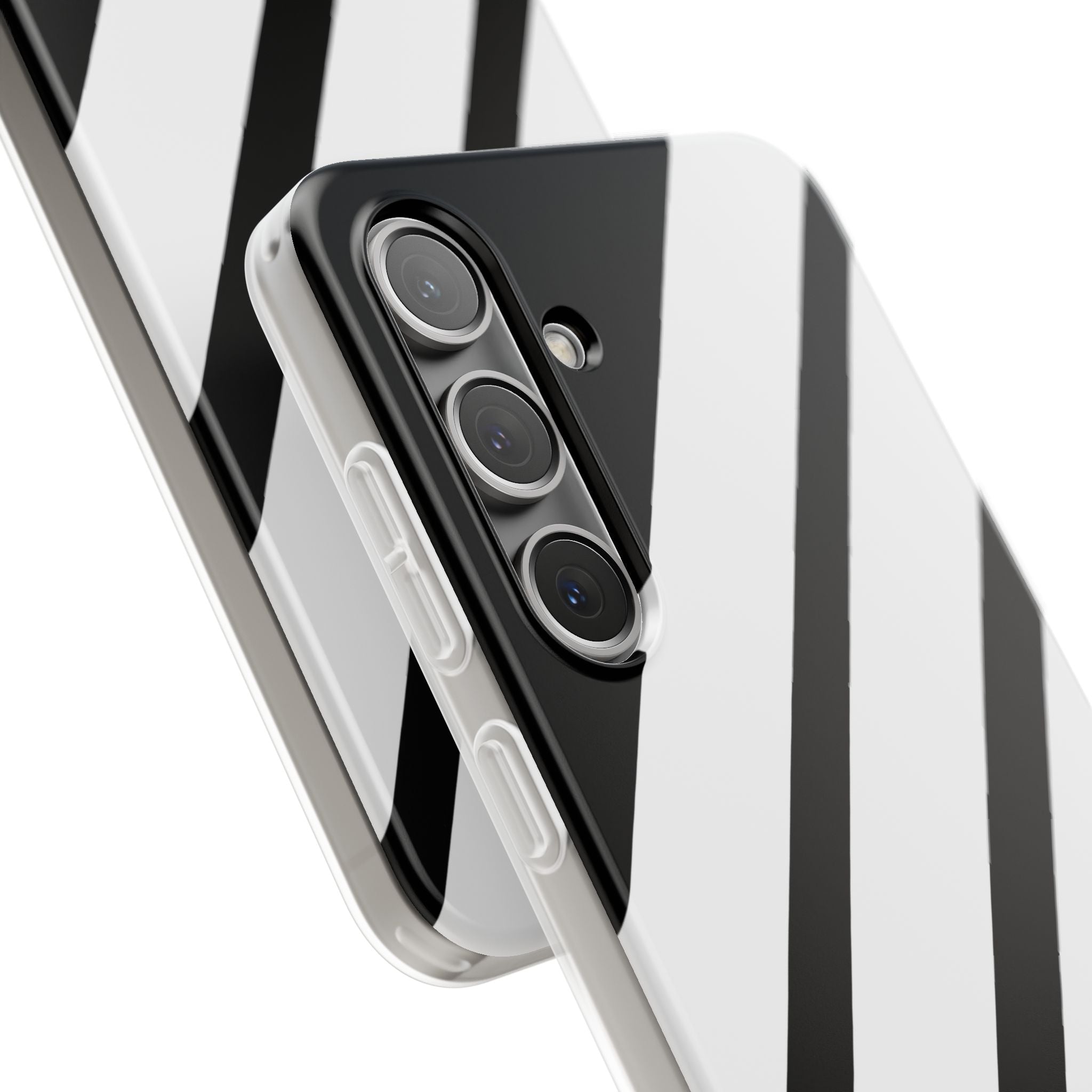 Obsidian White Bars · Soft Phone Case for Samsung