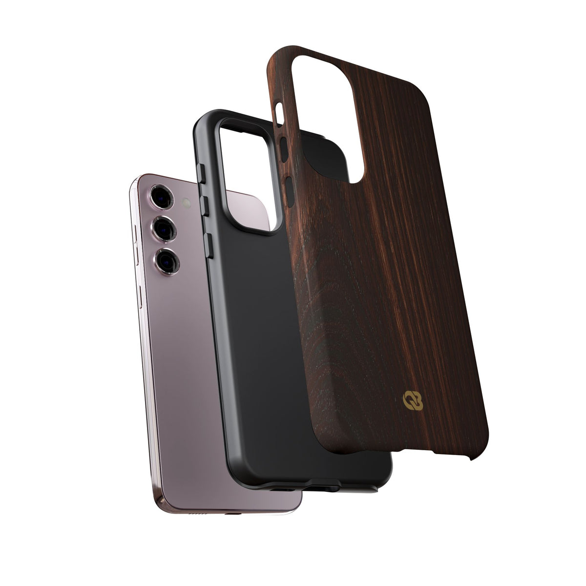 Brown Tough Phone Case for Samsung - Burnished Mahogany Grain