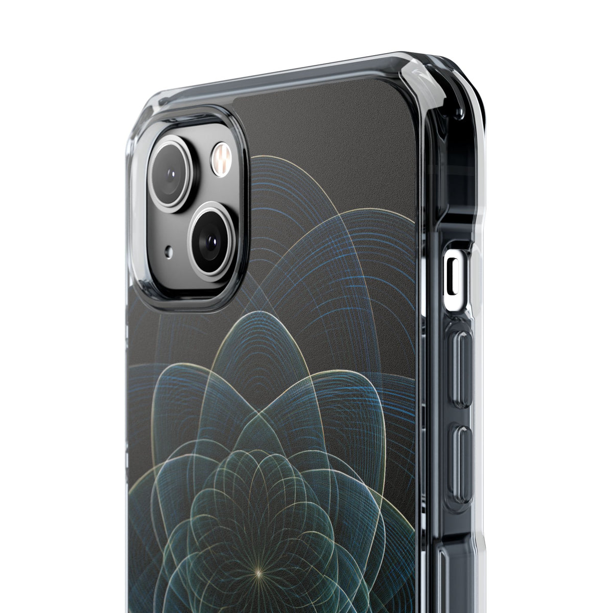 Blue Impact MagSafe Phone Case for iPhone - Celestial Wireframe Bloom
