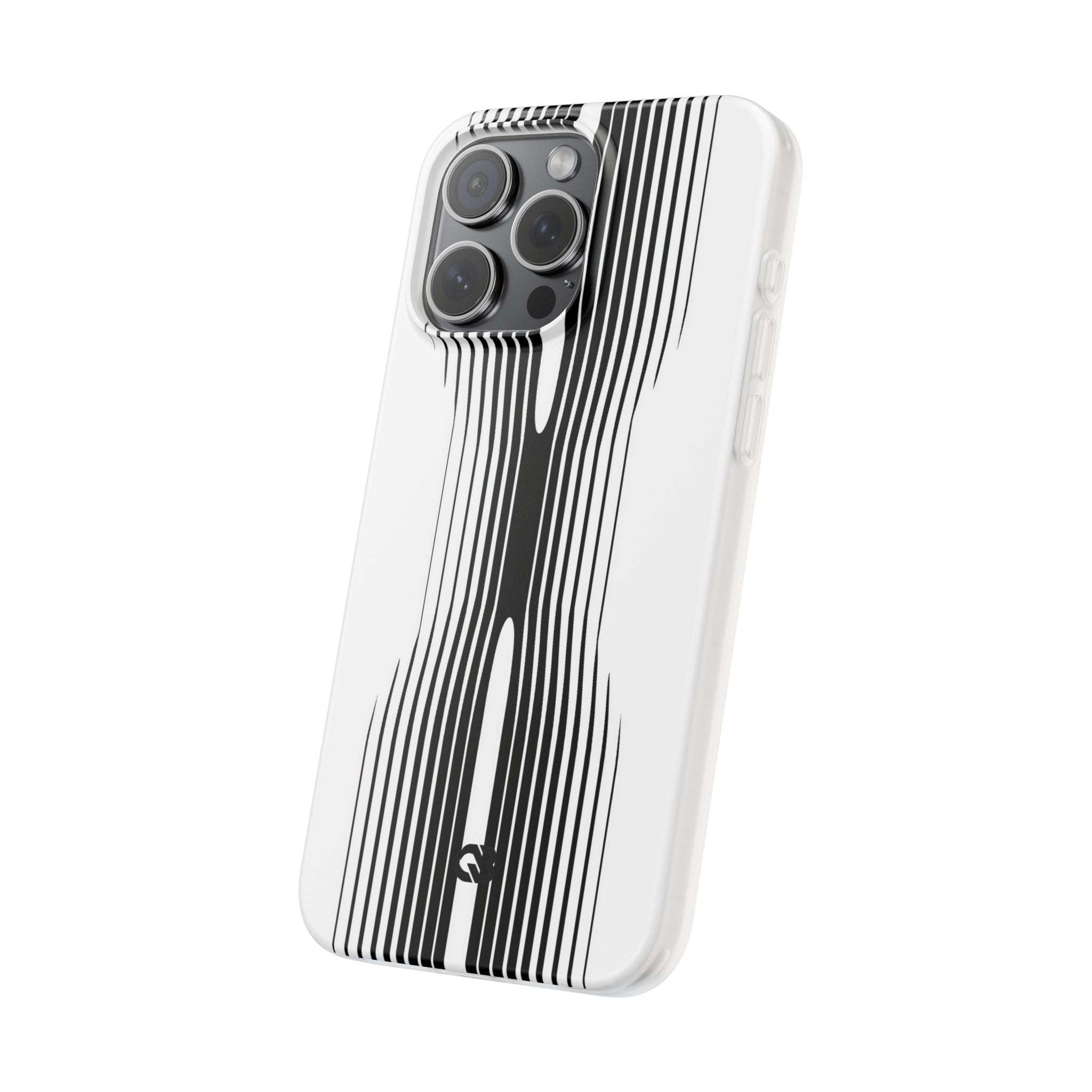 White Lite Phone Case for iPhone - Kinetic Mono Distortion