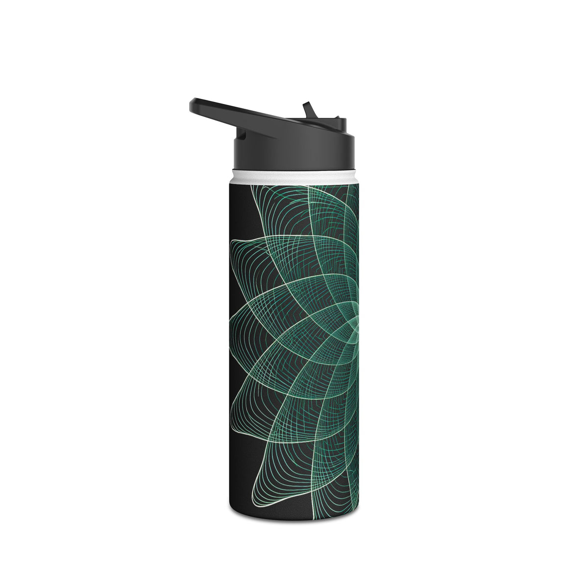 Harmonic Orbit Bloom · Insulated Water Bottle · Green